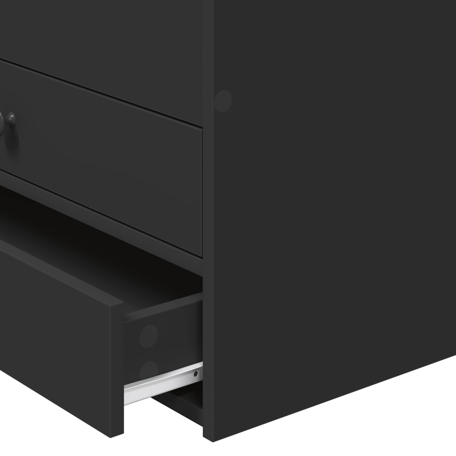 Krevet na dan s ladicama Crna 90 x 190 cm Konstruirano drvo