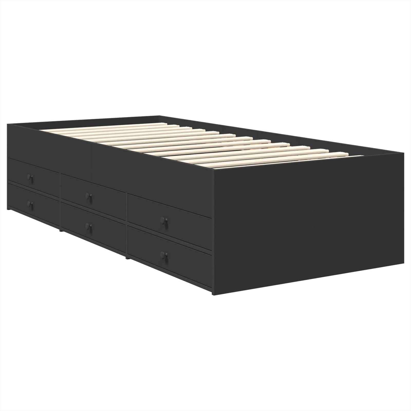Krevet na dan s ladicama Crna 90 x 190 cm Konstruirano drvo