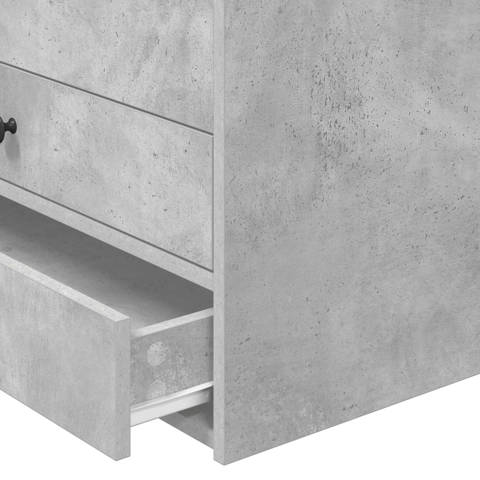 Krevet na dan Beton siva i crna 90 x 190 cm Konstruirano drvo