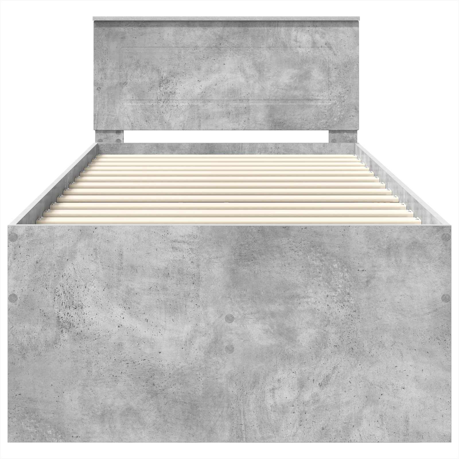 Krevet na dan Beton siva i crna 90 x 190 cm Konstruirano drvo