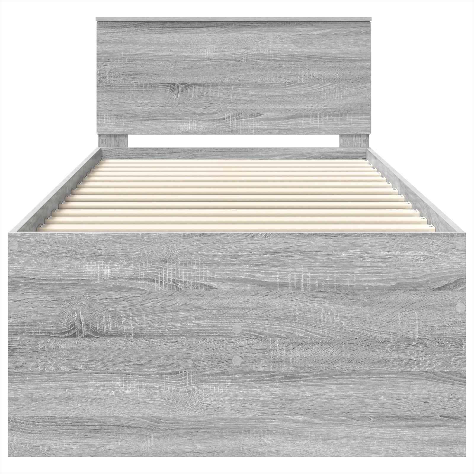 Krevet na dan Siva Sonoma i crna 75 x 190 cm Konstruirano drvo