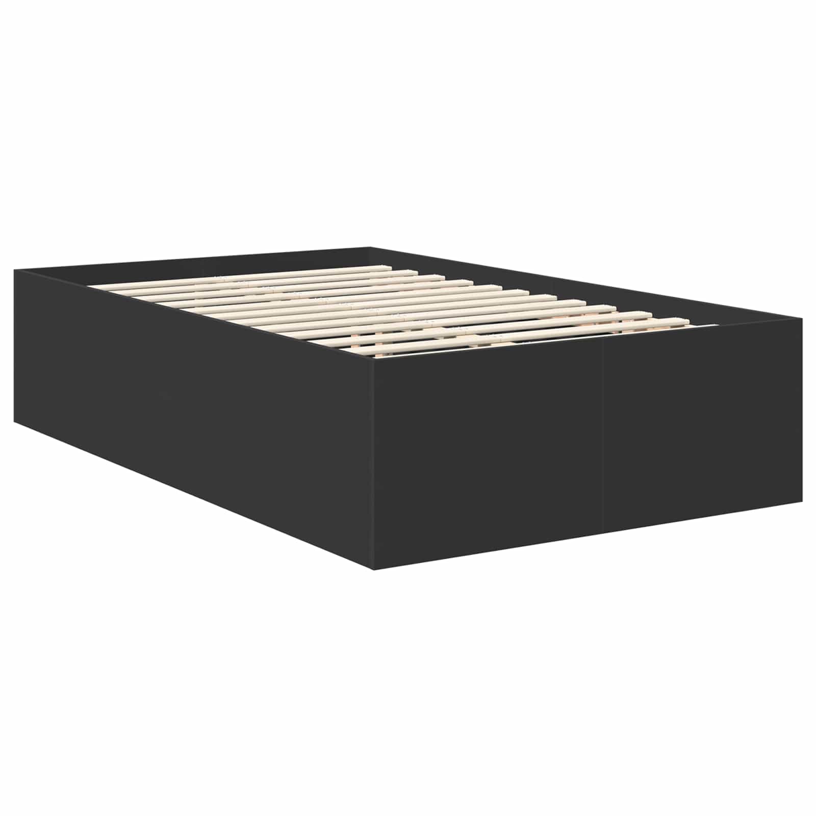 Krevetna konstrukcija Crna 135 x 190 cm Konstruirano drvo
