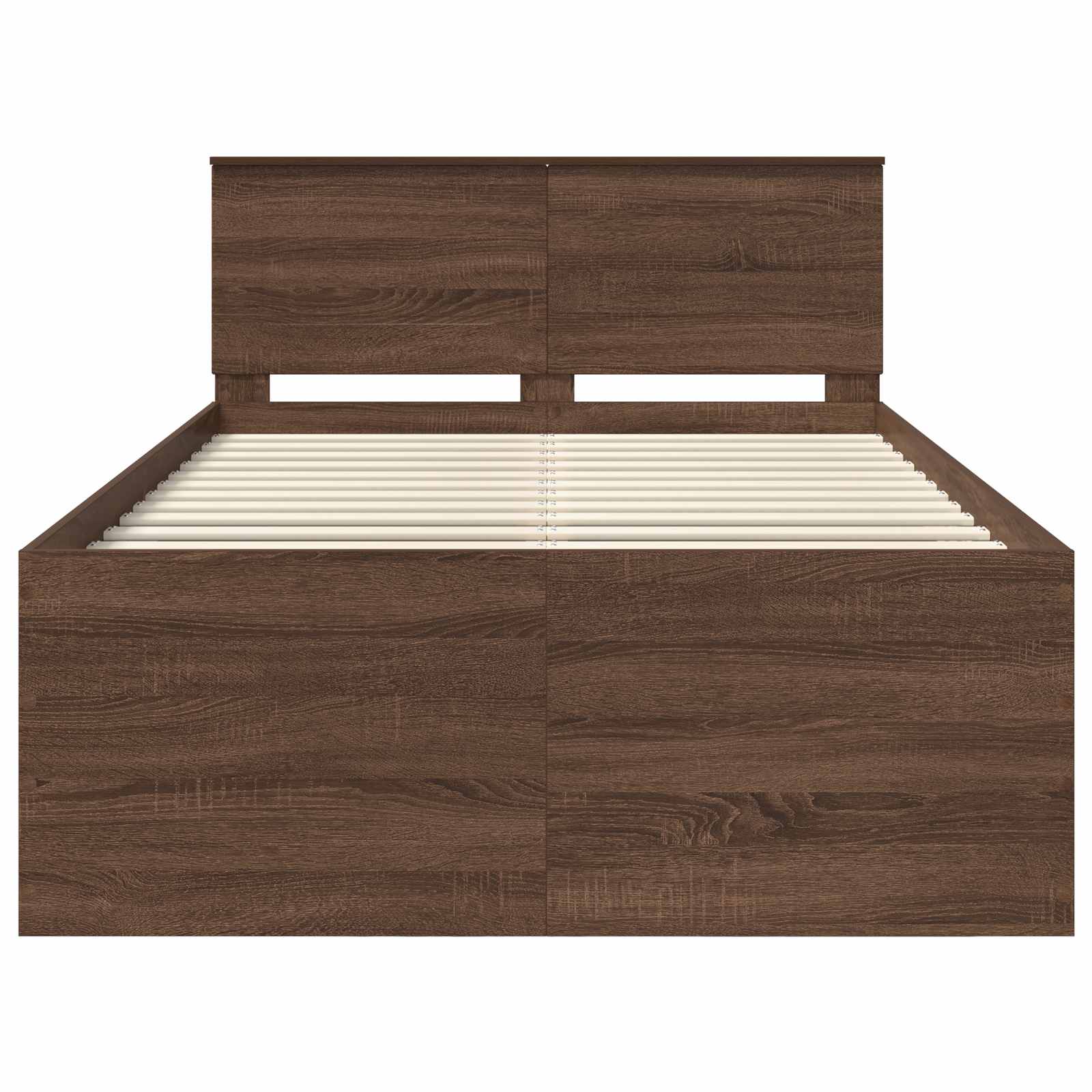 Krevetna konstrukcija s uzglavljem Smeđi hrast 120 x 190 cm