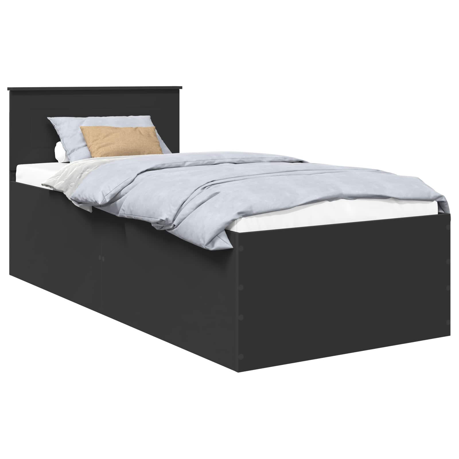 Krevetna konstrukcija Crna 75 x 190 cm Konstruirano drvo