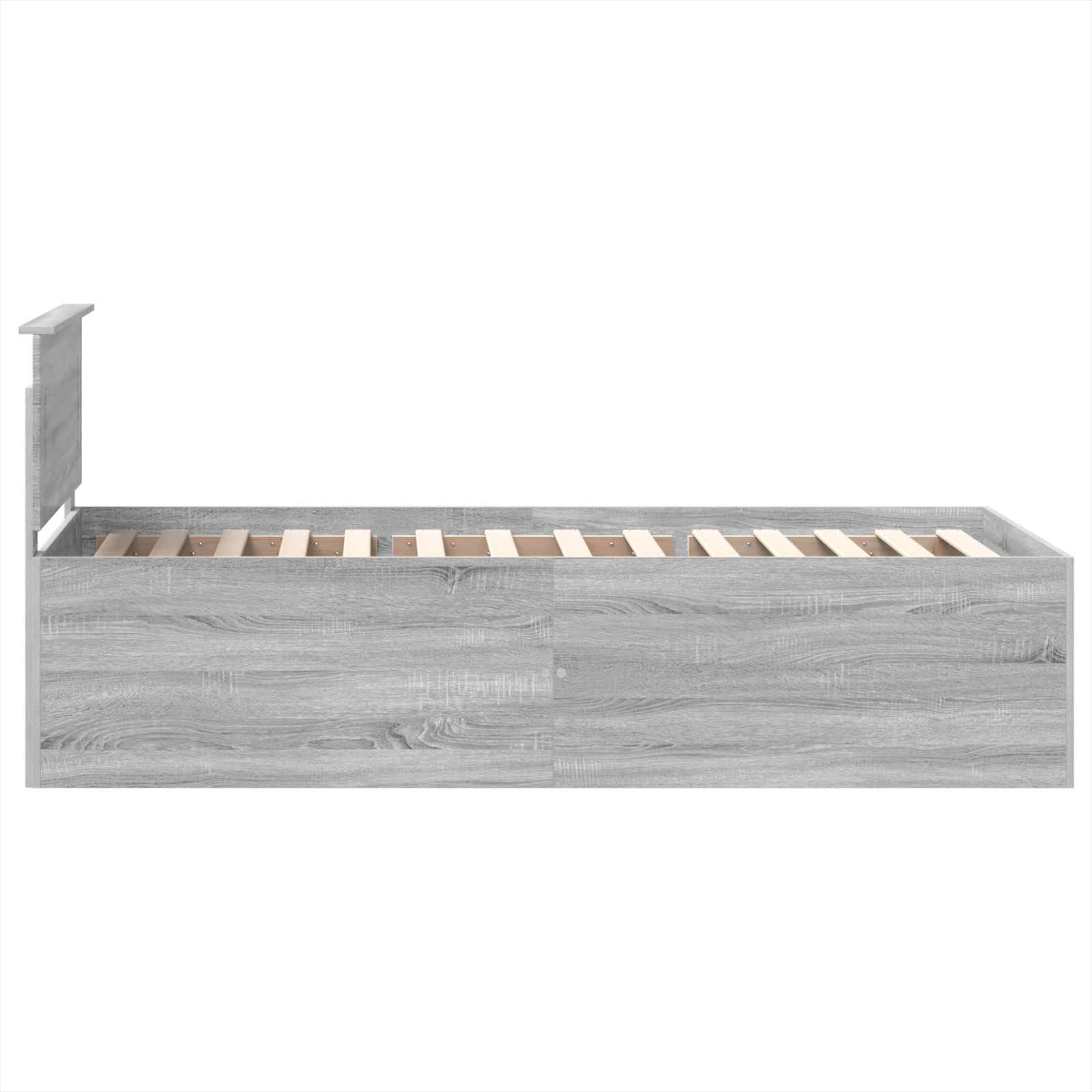 Krevetna konstrukcija Siva Sonoma 75 x 190 cm Konstruirano drvo