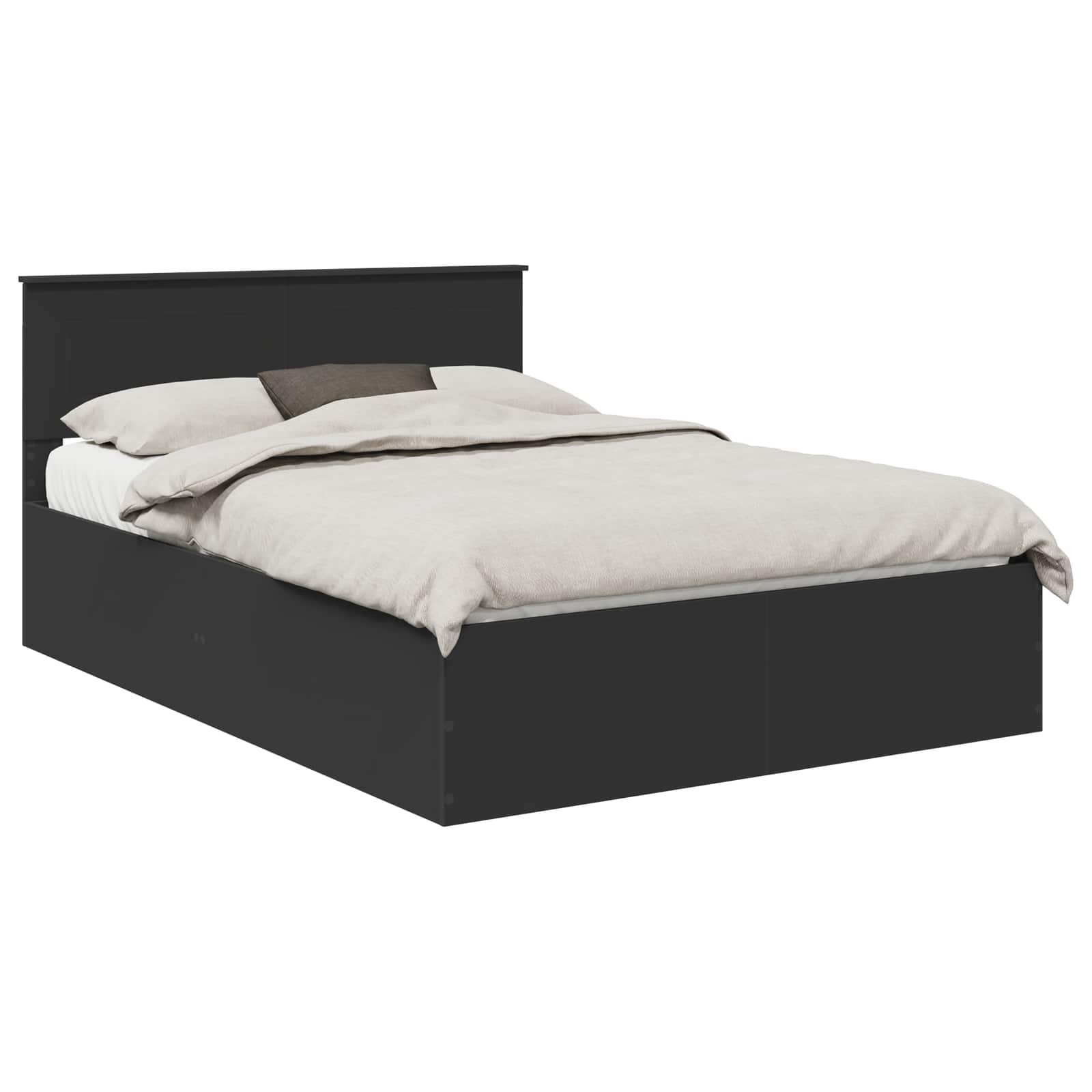 Krevetna konstrukcija Crna 150 x 200 cm Konstruirano drvo
