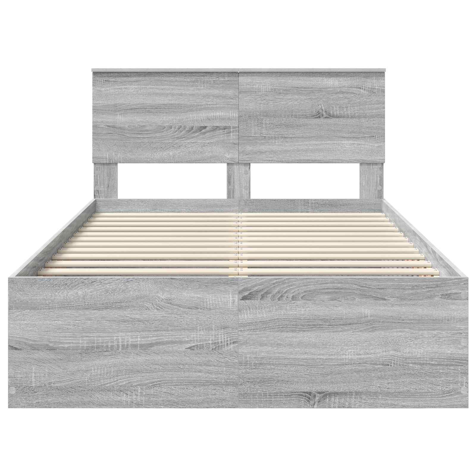 Krevetna konstrukcija s uzglavljem Siva Sonoma 135 x 190 cm