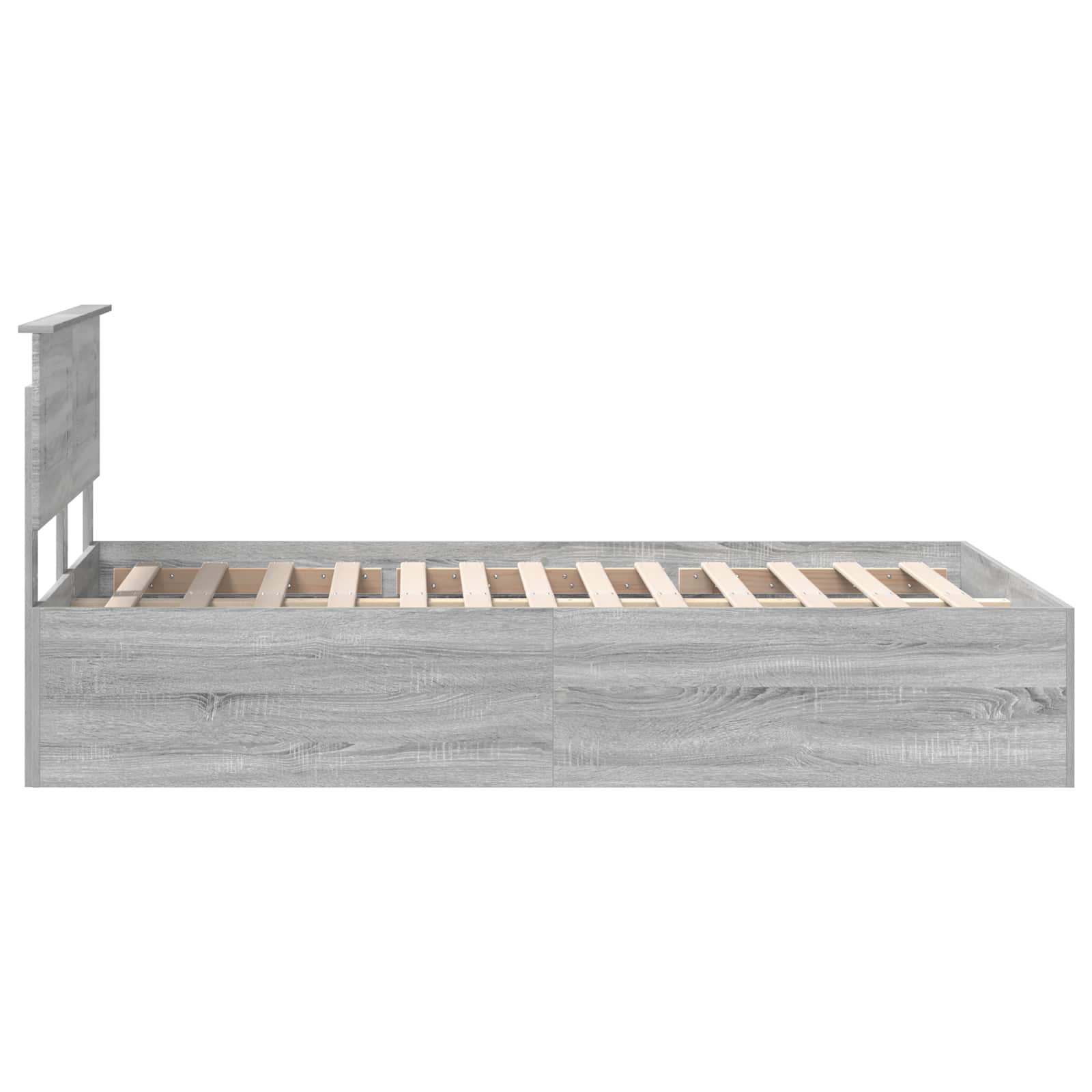 Krevetna konstrukcija s uzglavljem Siva Sonoma 135 x 190 cm
