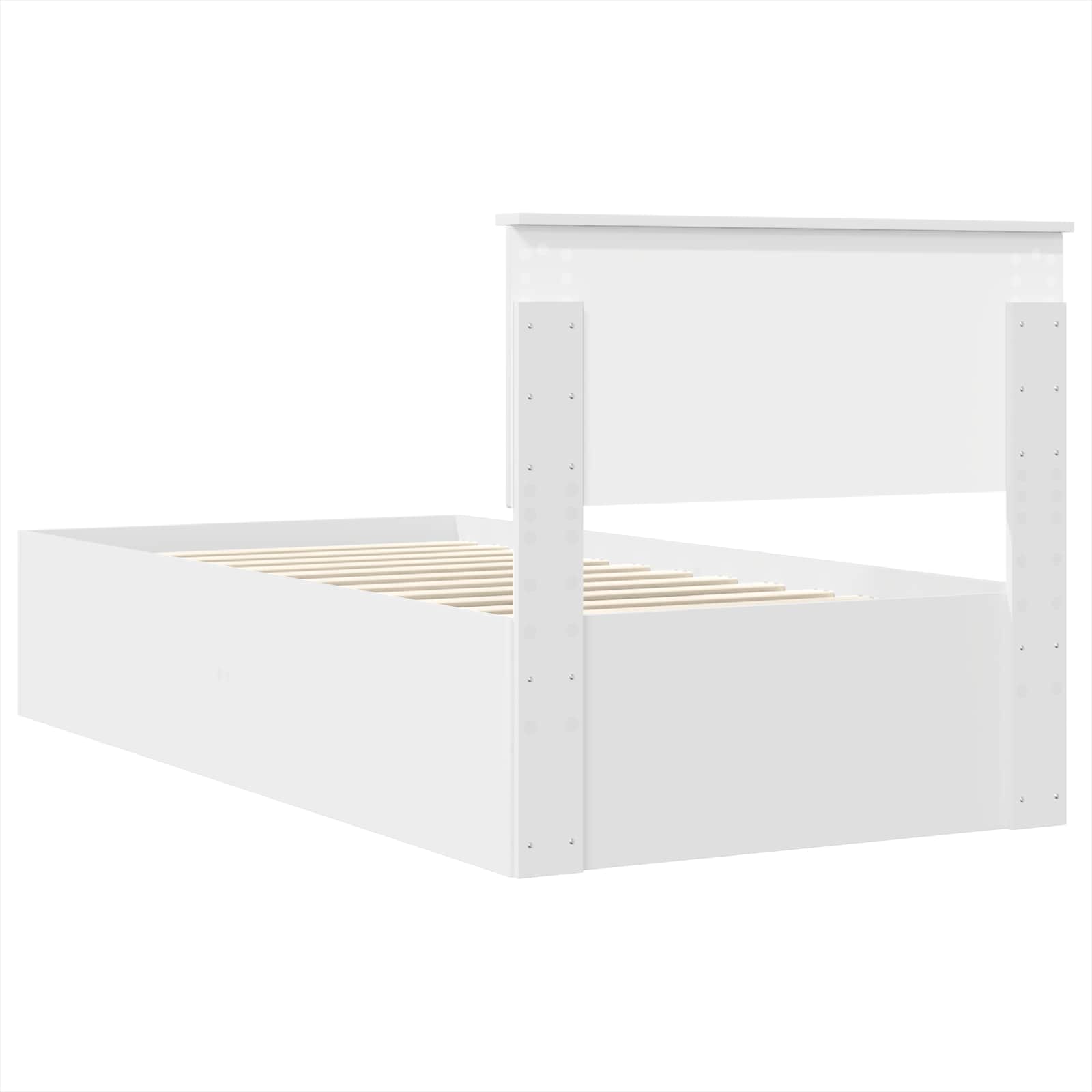 Krevetna konstrukcija Bijelo 100 x 200 cm Konstruirano drvo