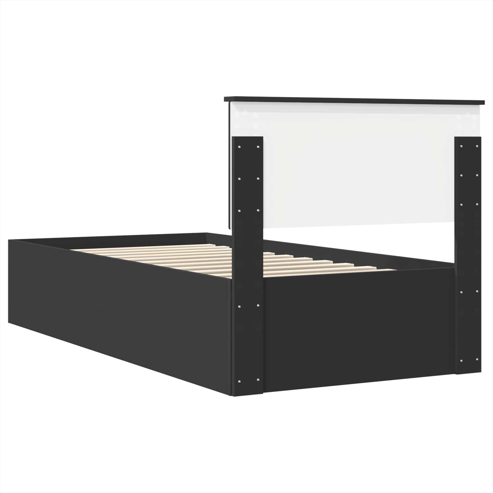 Krevetna konstrukcija Crna 100 x 200 cm Konstruirano drvo