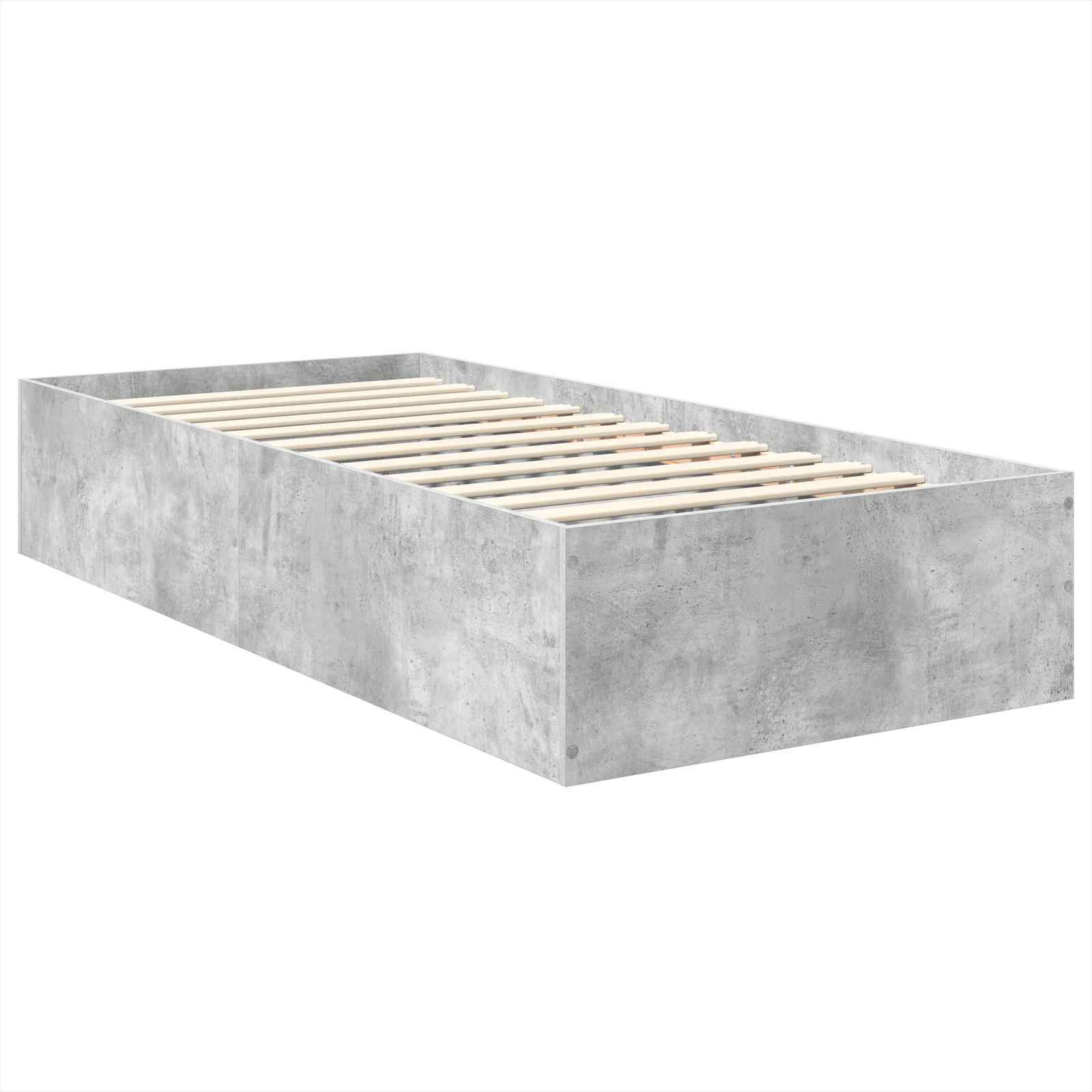 Krevetna konstrukcija s uzglavljem Betonski sivi 100 x 200 cm