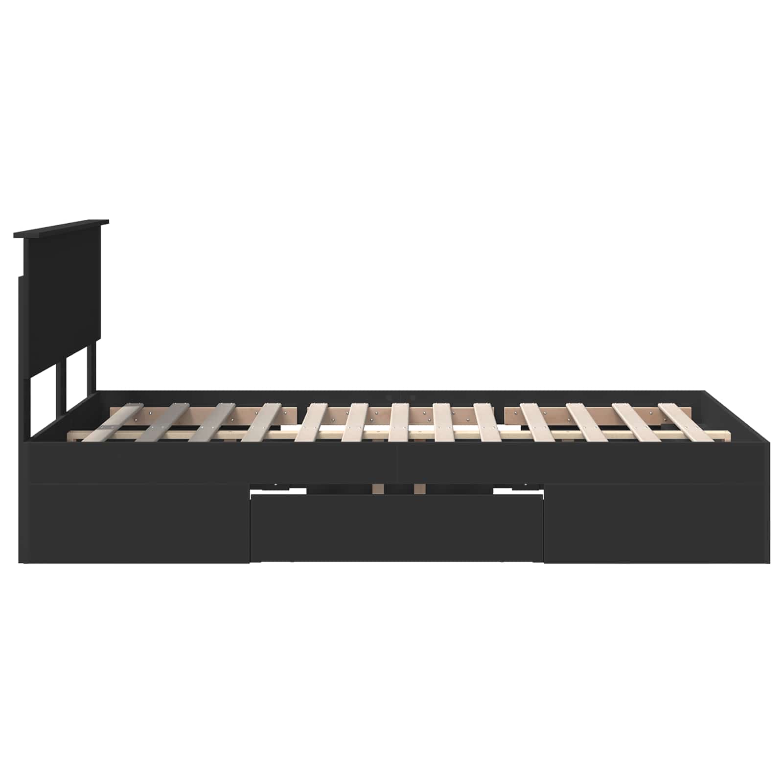 Krevetna konstrukcija Crna 120 x 200 cm Konstruirano drvo