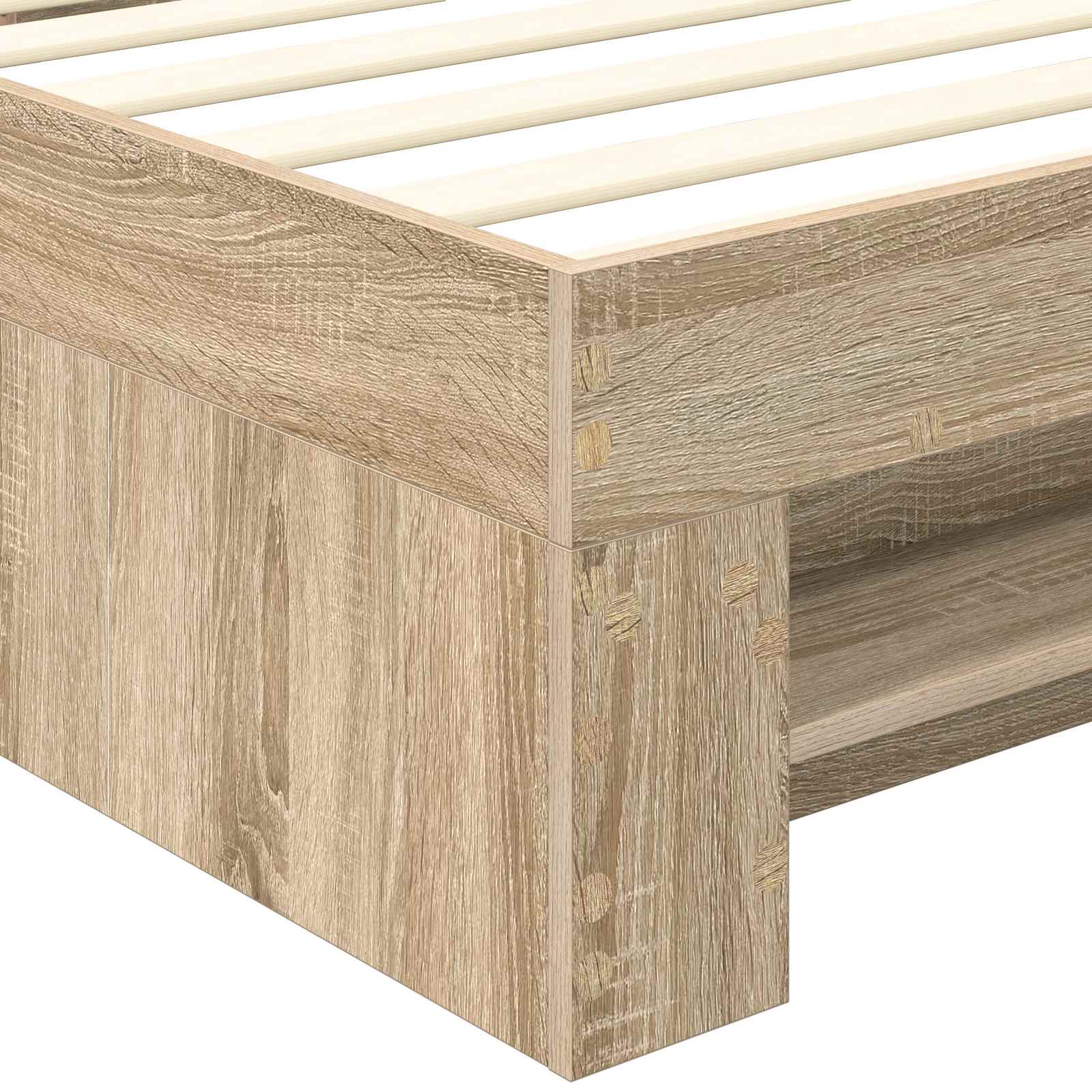 Krevetna konstrukcija s uzglavljem Sonoma hrast 80 x 200 cm