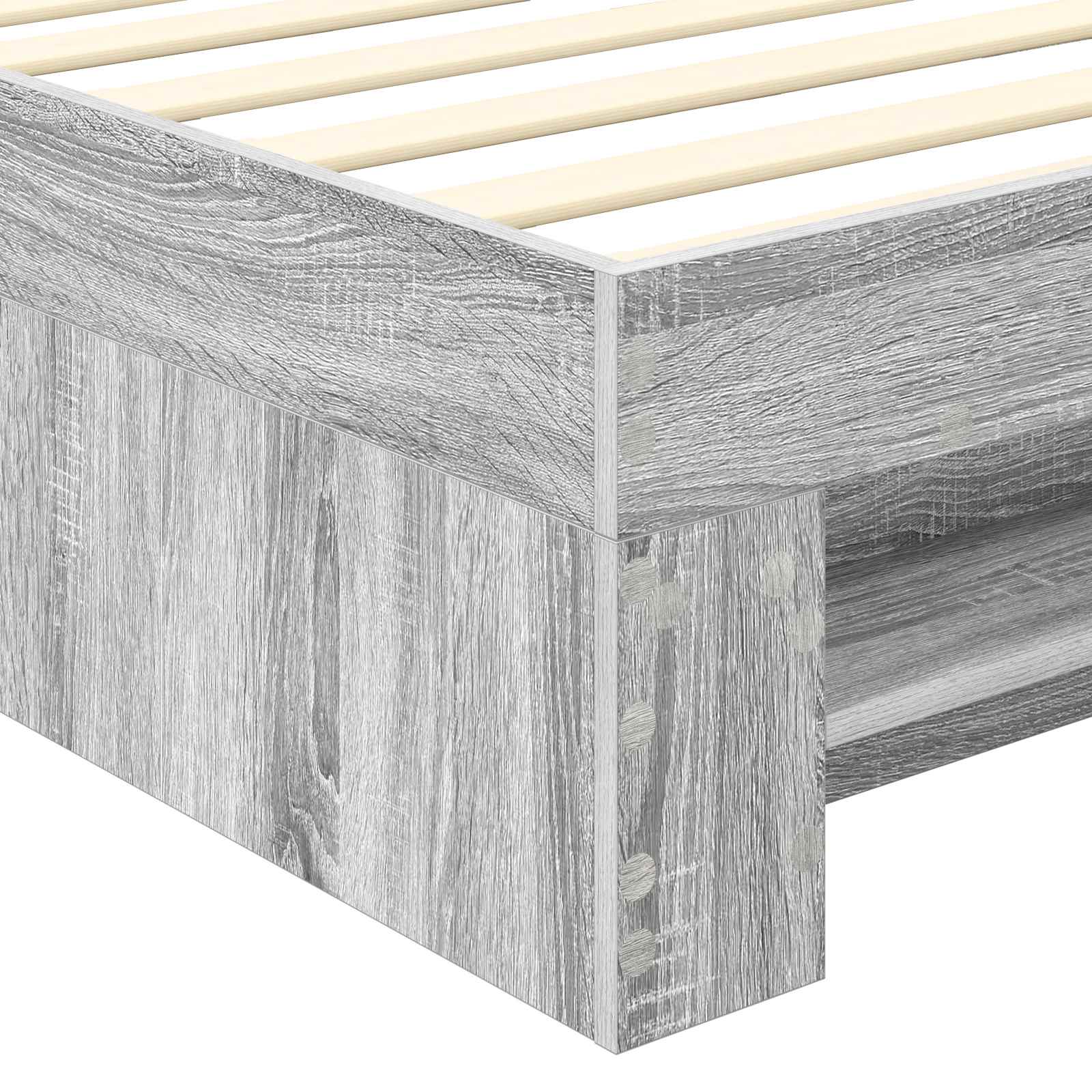 Krevetna konstrukcija Siva Sonoma 80 x 200 cm Konstruirano drvo