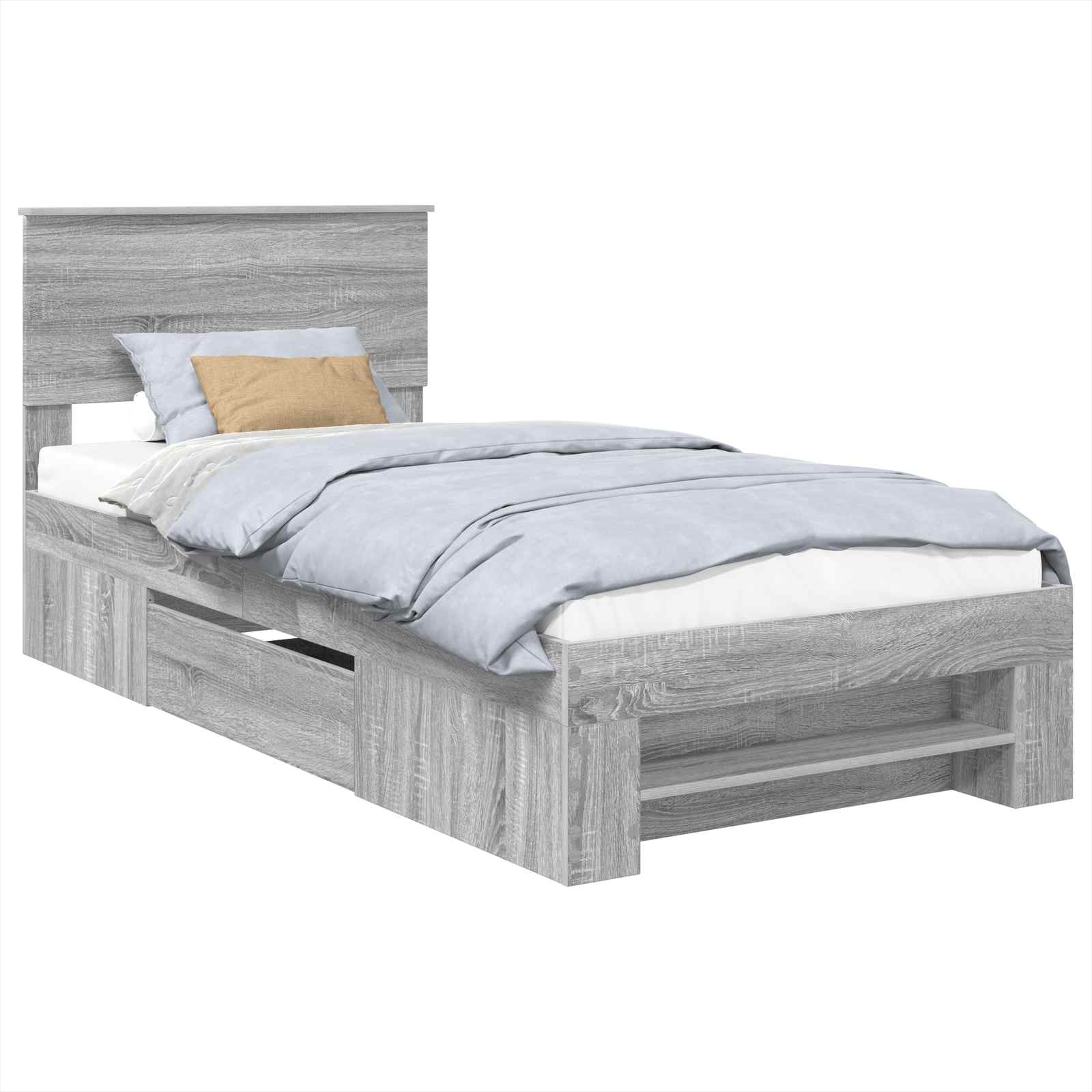 Krevetna konstrukcija Siva Sonoma 80 x 200 cm Konstruirano drvo