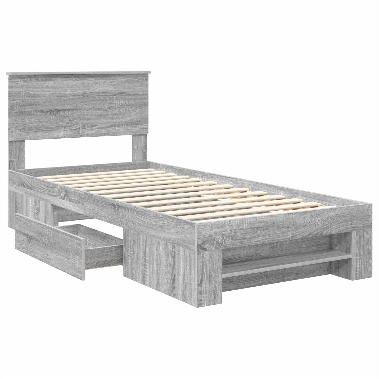 Krevetna konstrukcija Siva Sonoma 80 x 200 cm Konstruirano drvo