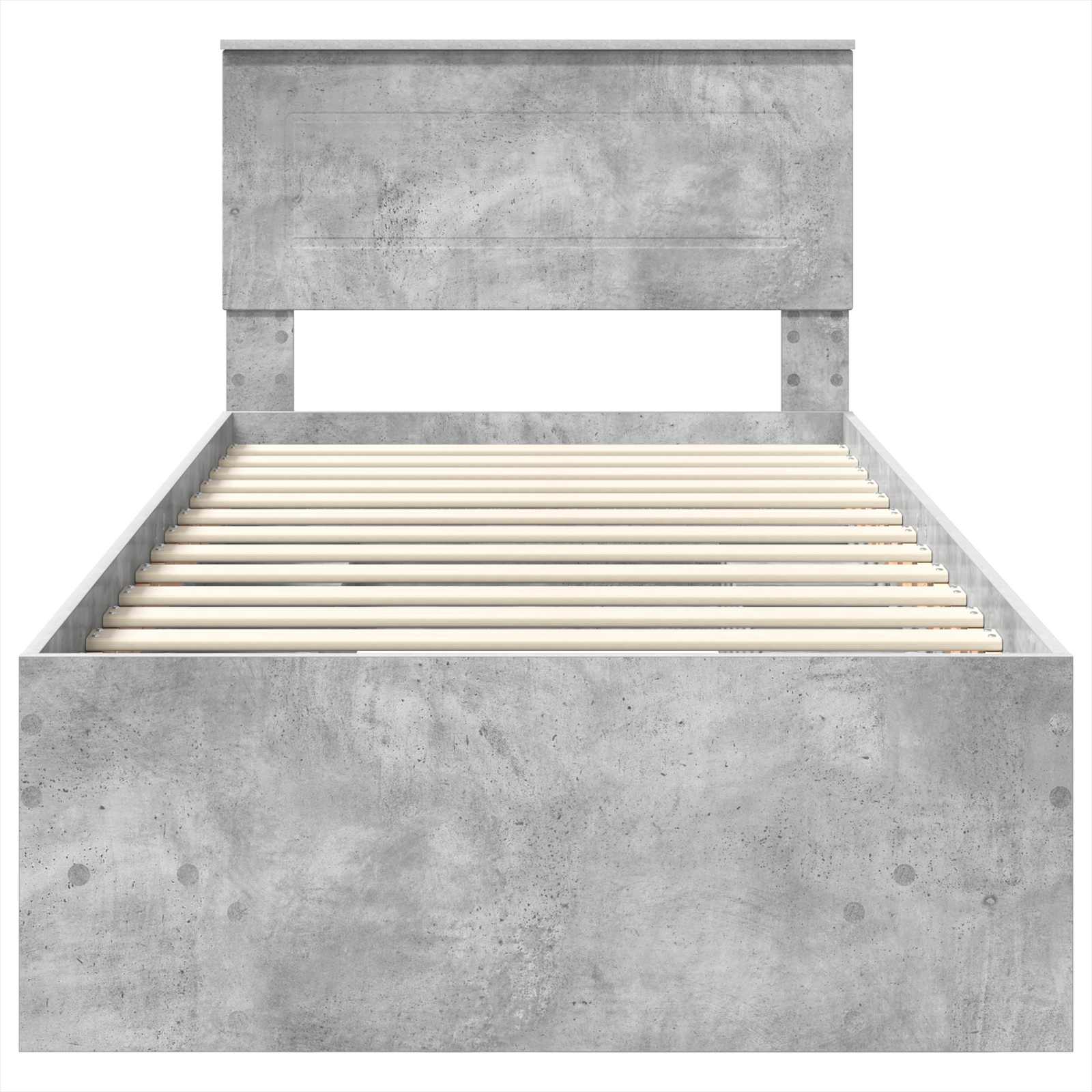 Krevetna konstrukcija s uzglavljem Betonski sivi 90 x 200 cm
