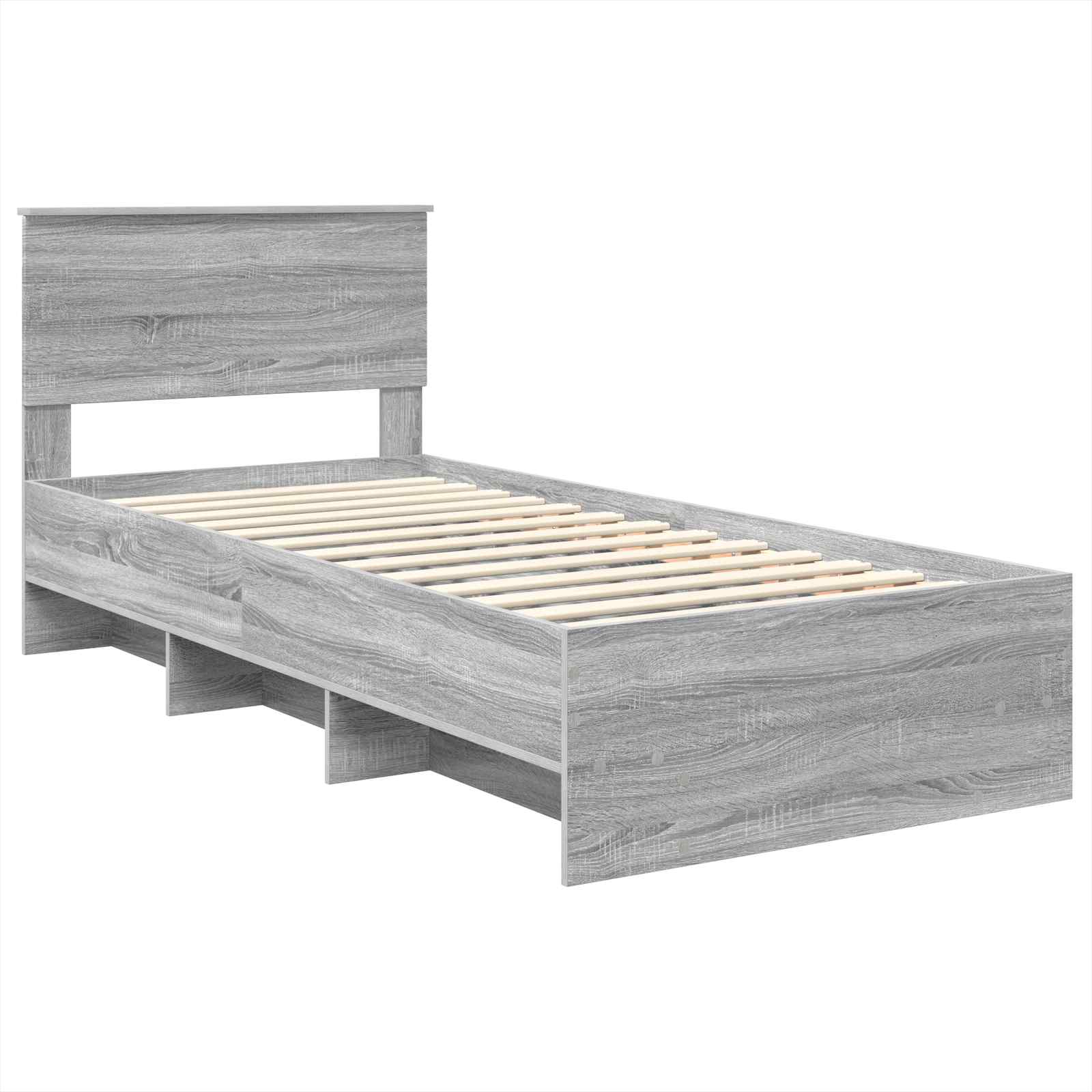 Krevetna konstrukcija Siva Sonoma 80 x 200 cm Konstruirano drvo