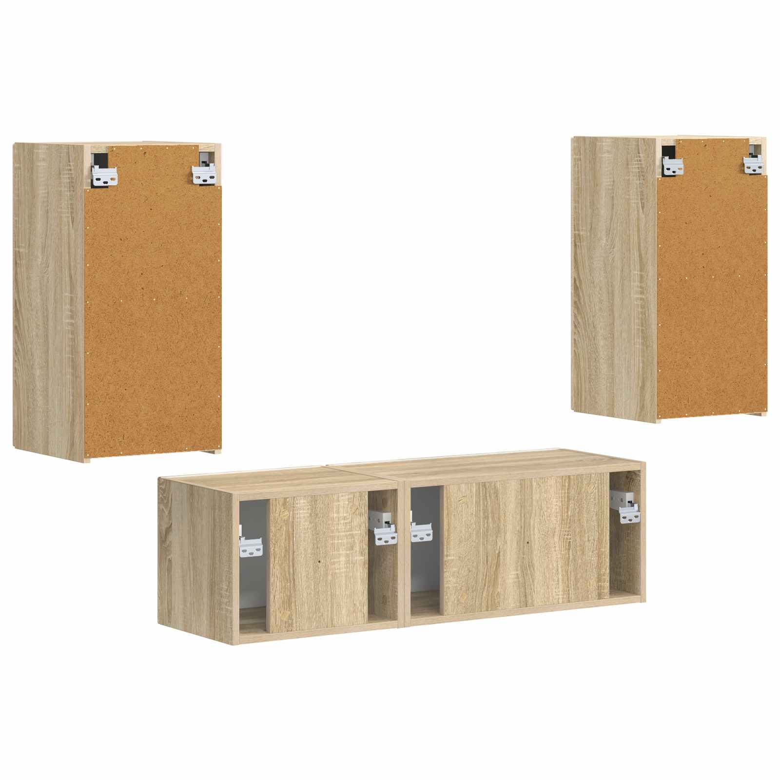 Set zidnog ormarića za TV 4 pcs Sonoma hrast Konstruirano drvo