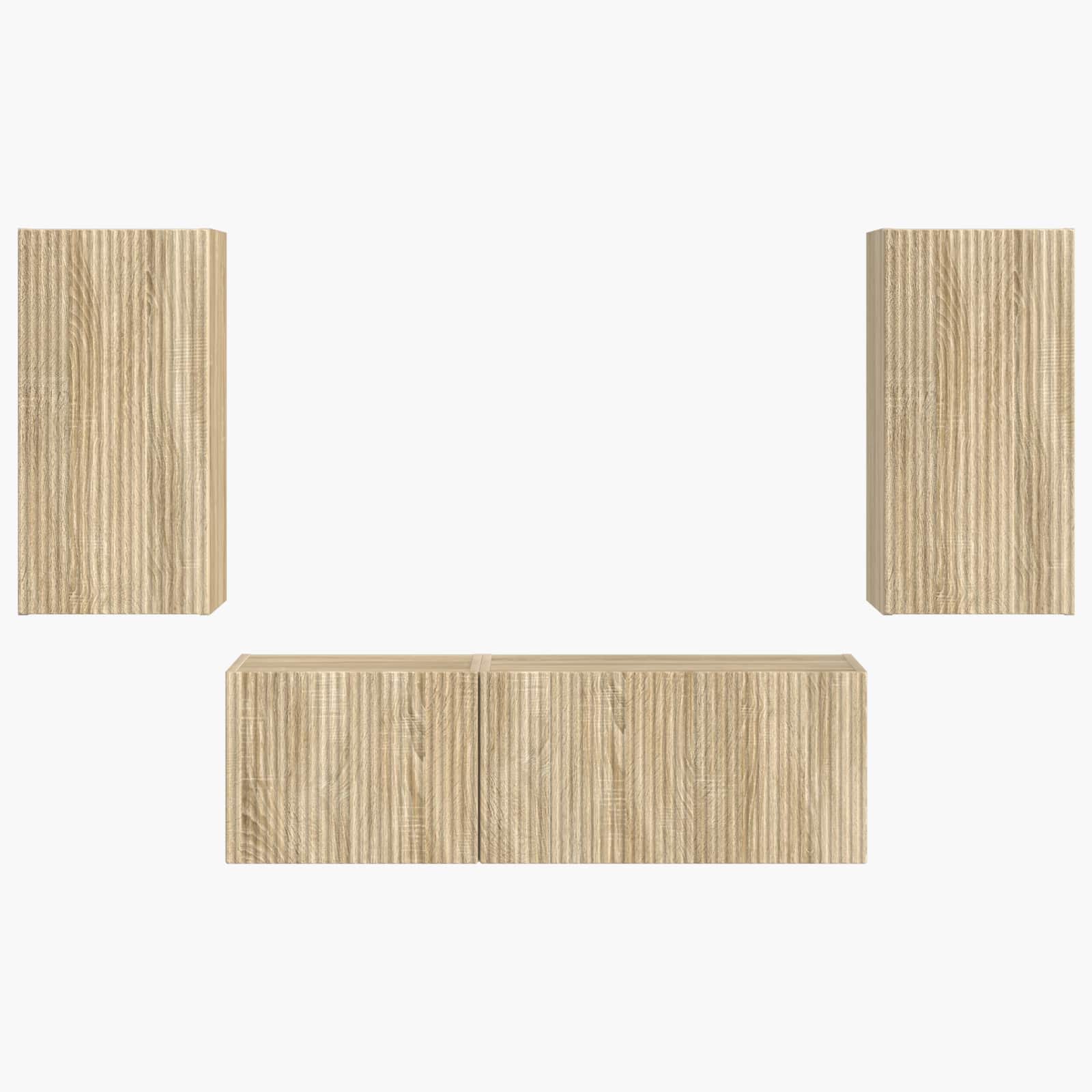 Set zidnog ormarića za TV 4 pcs Sonoma hrast Konstruirano drvo