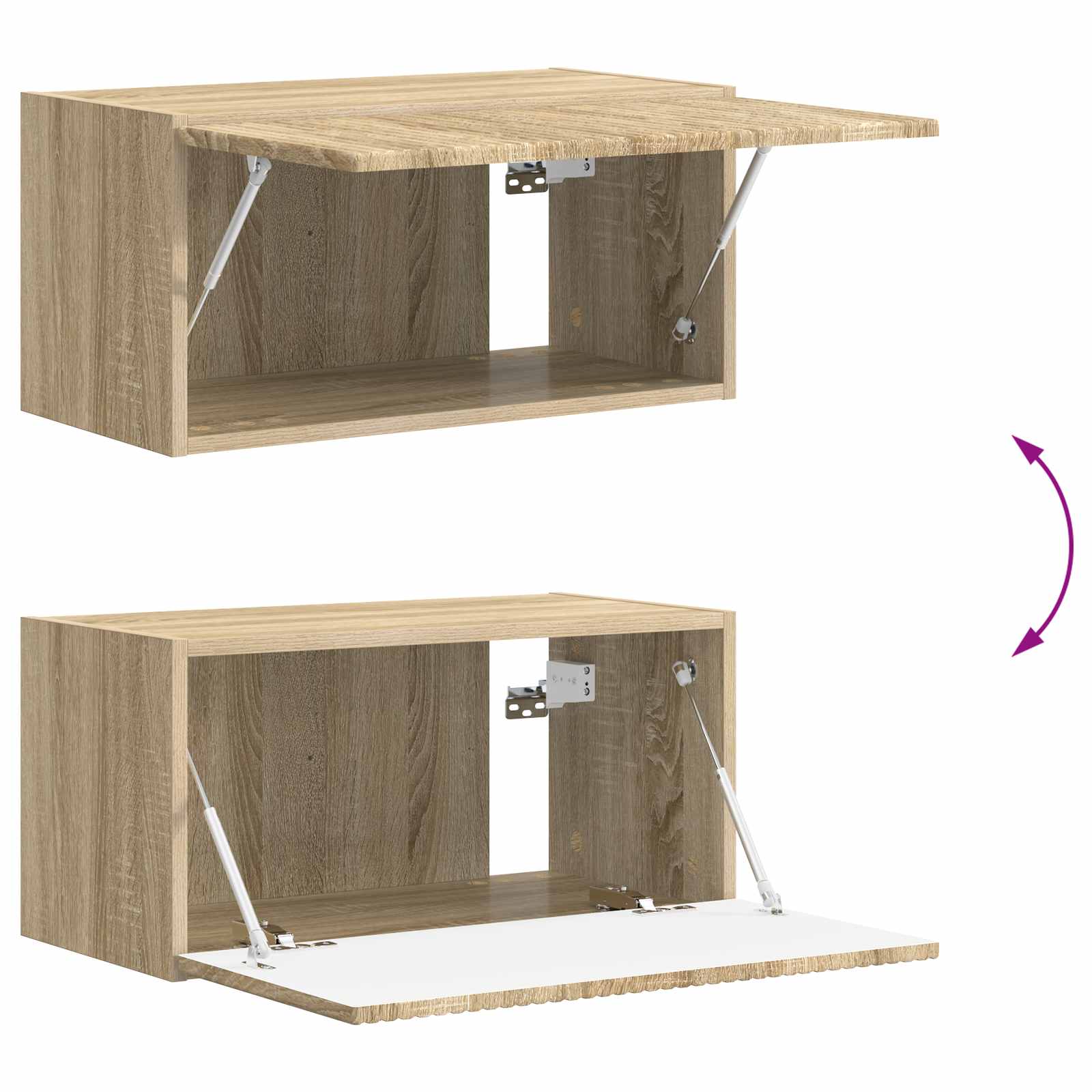 Set zidnog ormarića za TV 4 pcs Sonoma hrast Konstruirano drvo