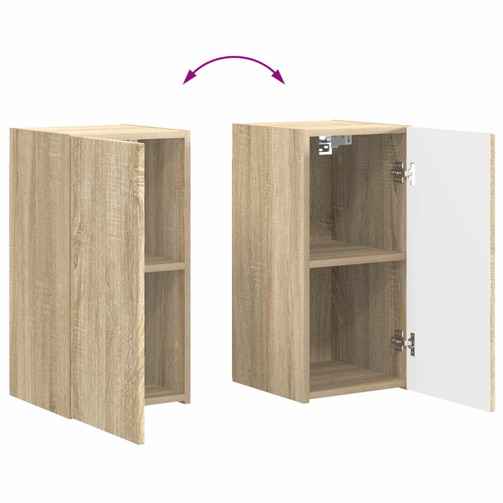 Set zidnog ormarića za TV 4 pcs Sonoma hrast Konstruirano drvo