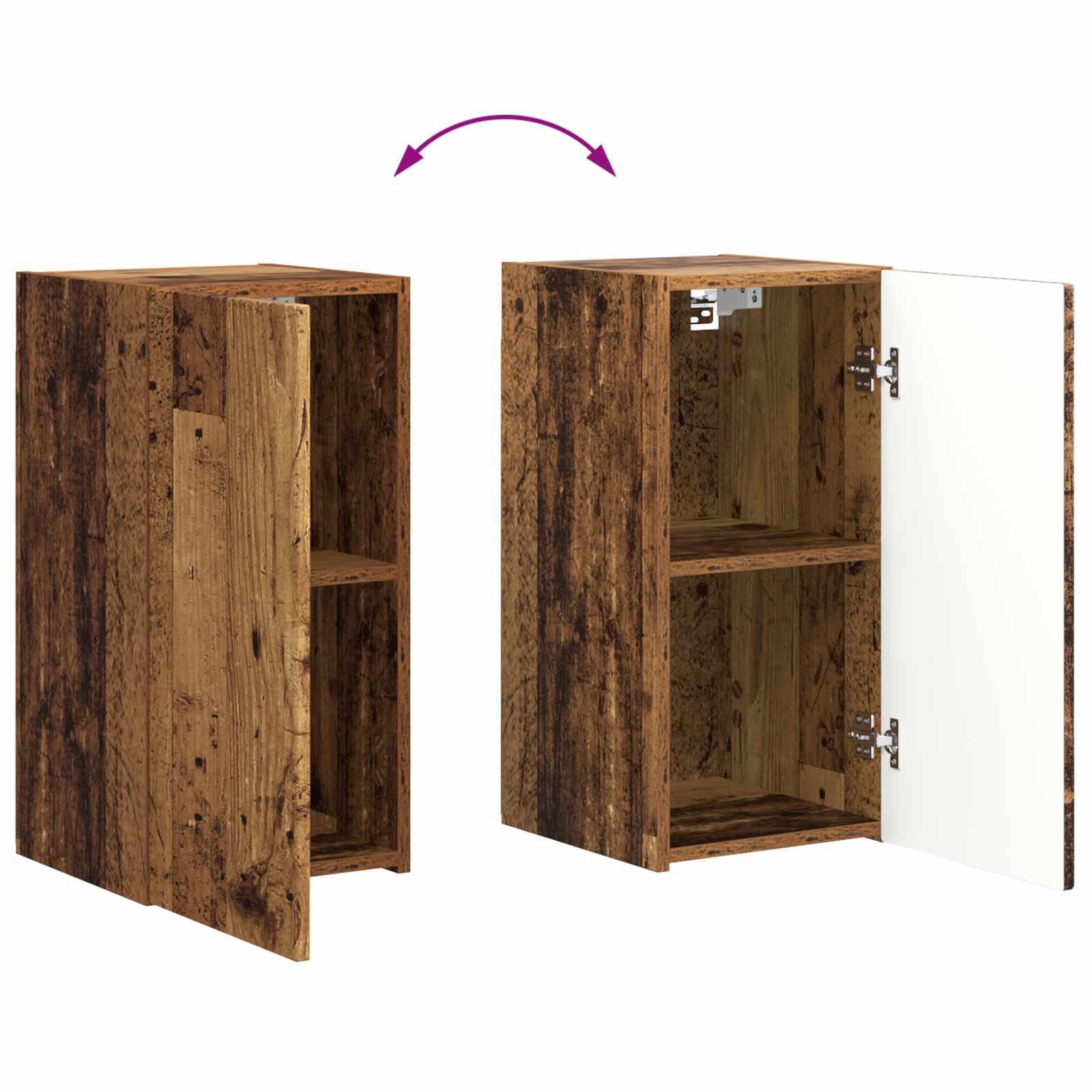 Set zidnog ormarića za TV 4 pcs Staro drvo Konstruirano drvo