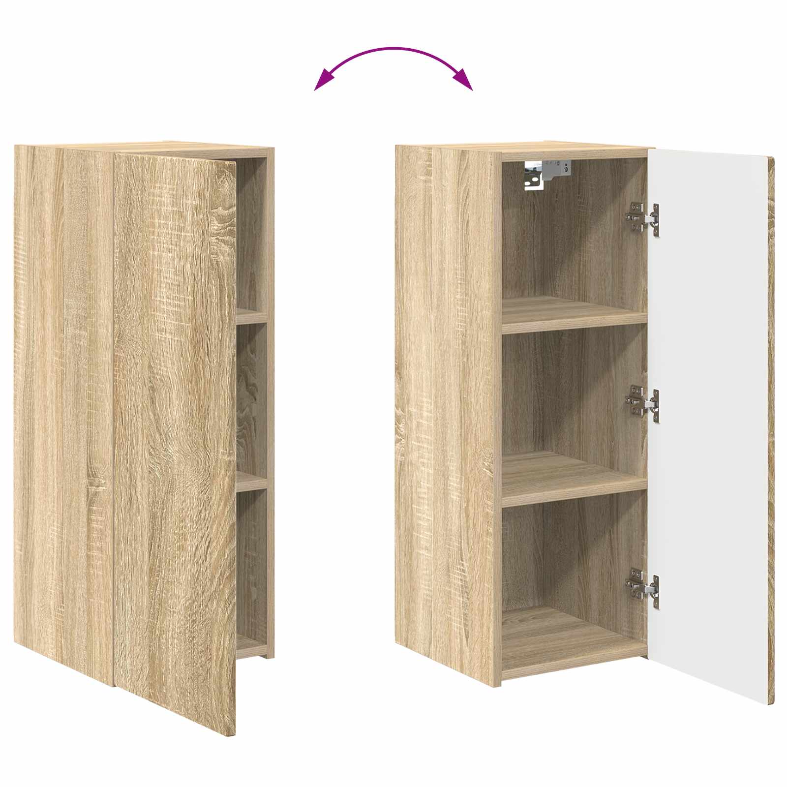 Set zidnog ormarića za TV 4 pcs Sonoma hrast Konstruirano drvo
