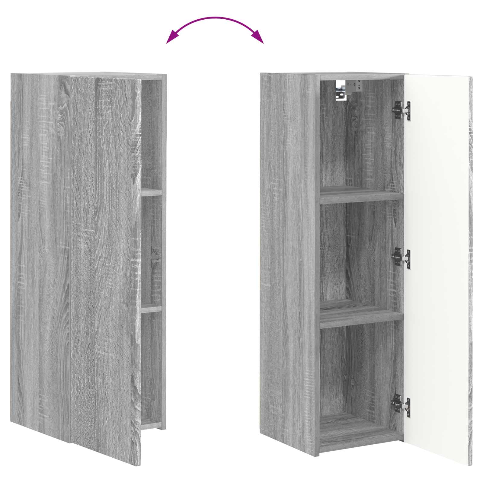 Set zidnog ormarića za TV 4 pcs Siva Sonoma Konstruirano drvo