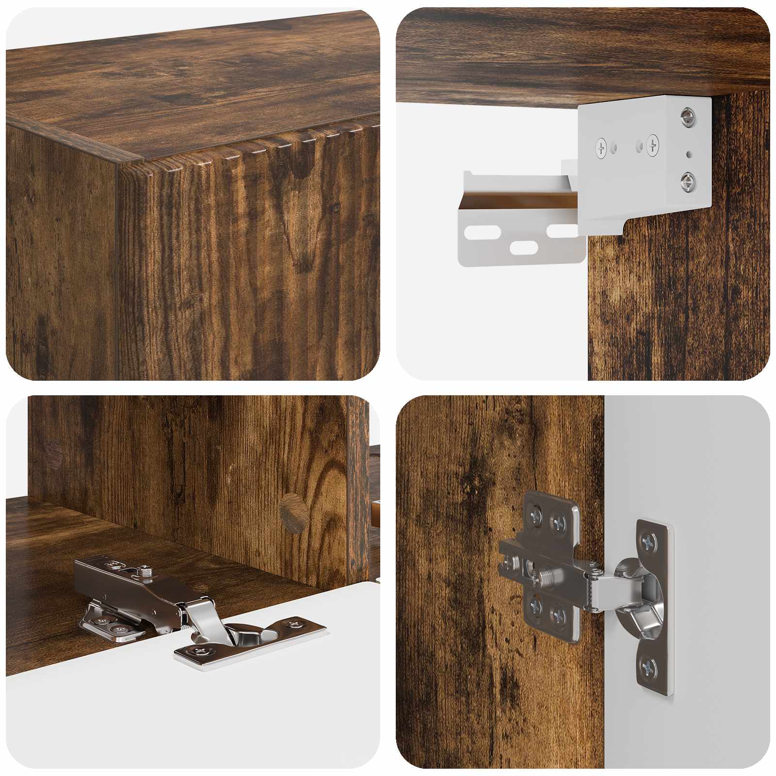 Set zidnog ormarića za TV Zidne 6 pcs Dimljeni hrast