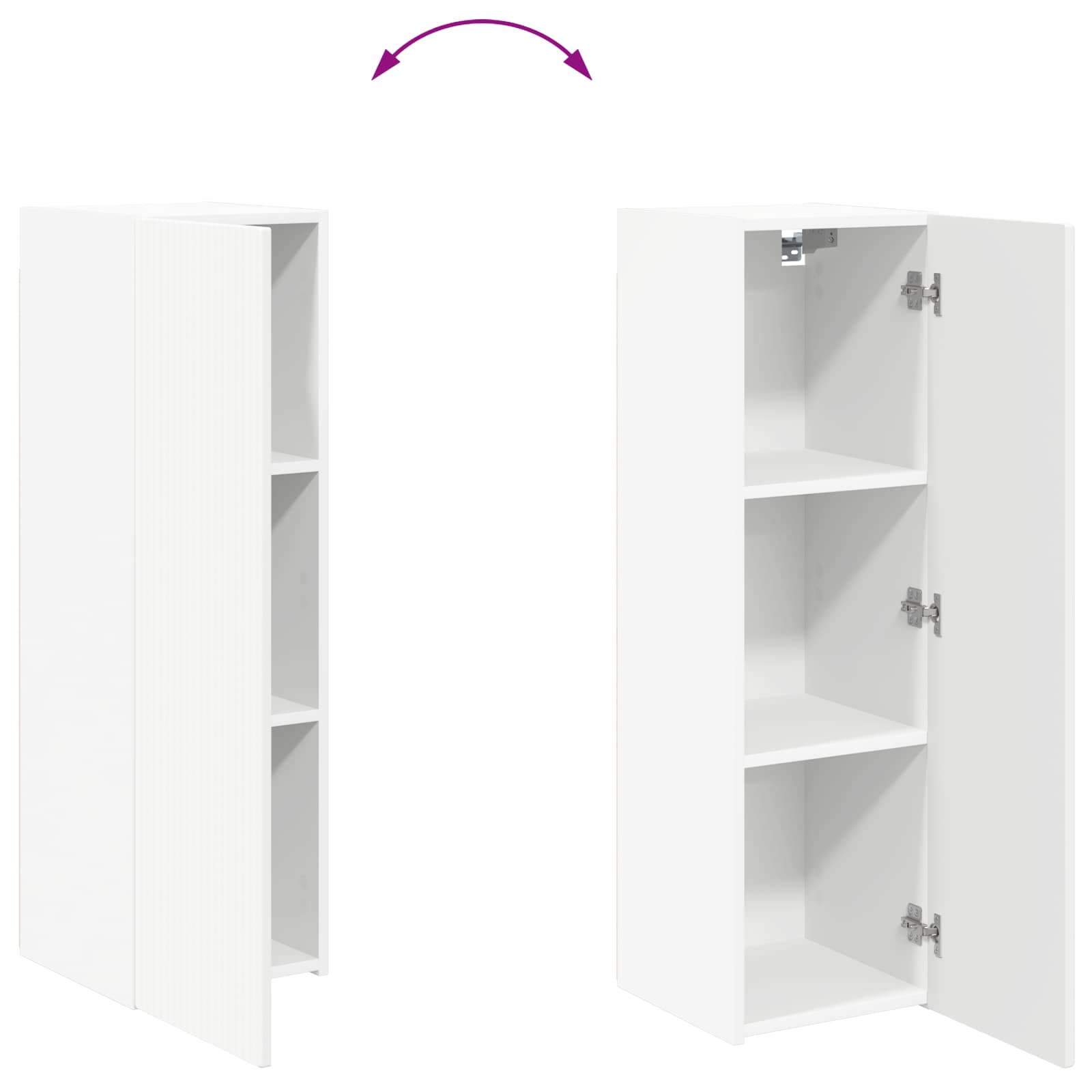 Set zidnog ormarića za TV Zidne 6 pcs Bijelo
