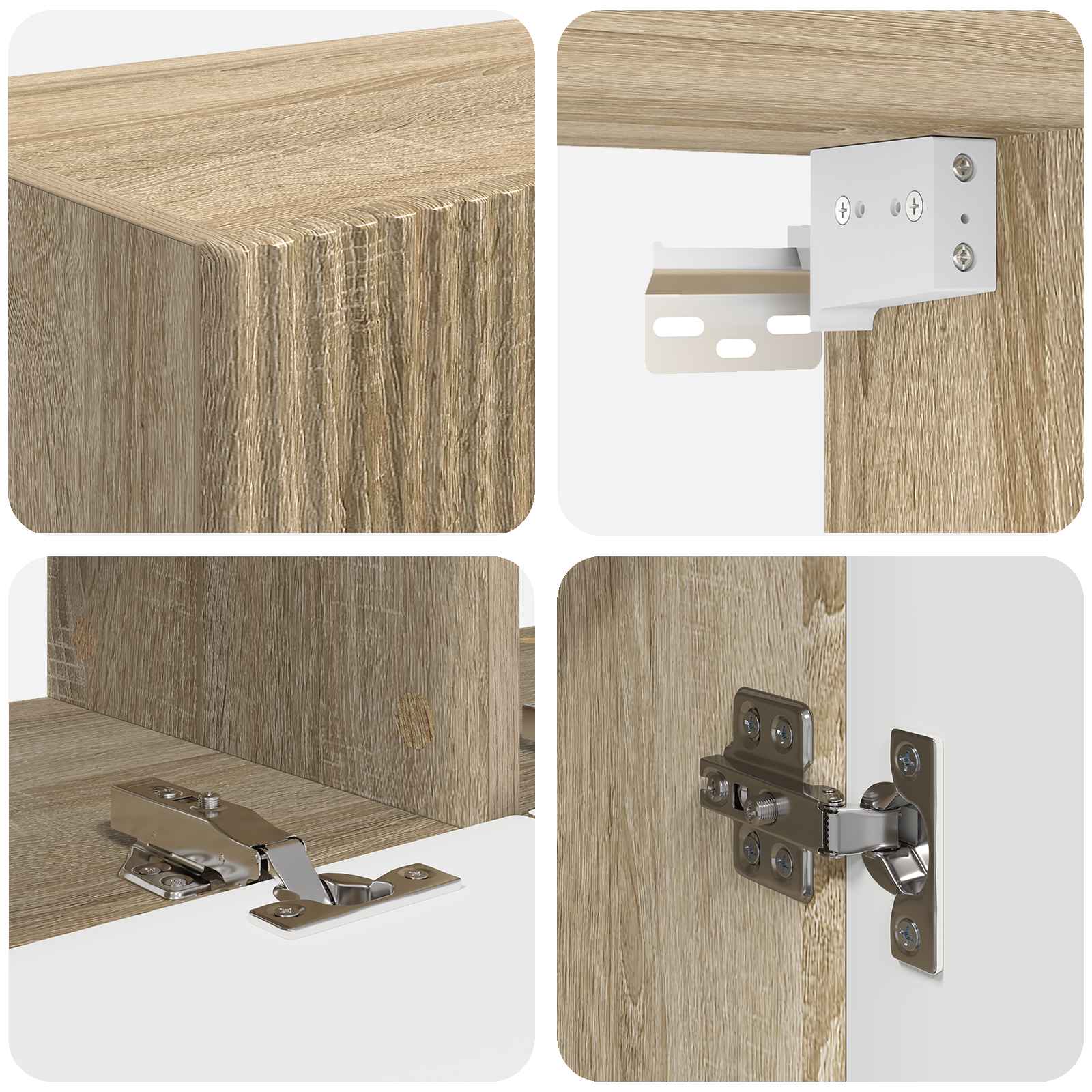 Set zidnog ormarića za TV Zidne 6 pcs Sonoma hrast