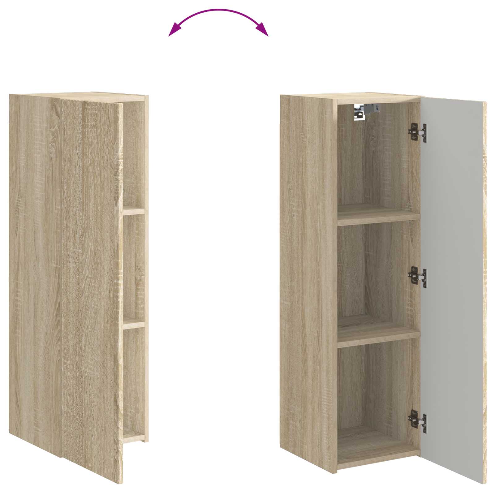 Set zidnog ormarića za TV Zidne 6 pcs Sonoma hrast