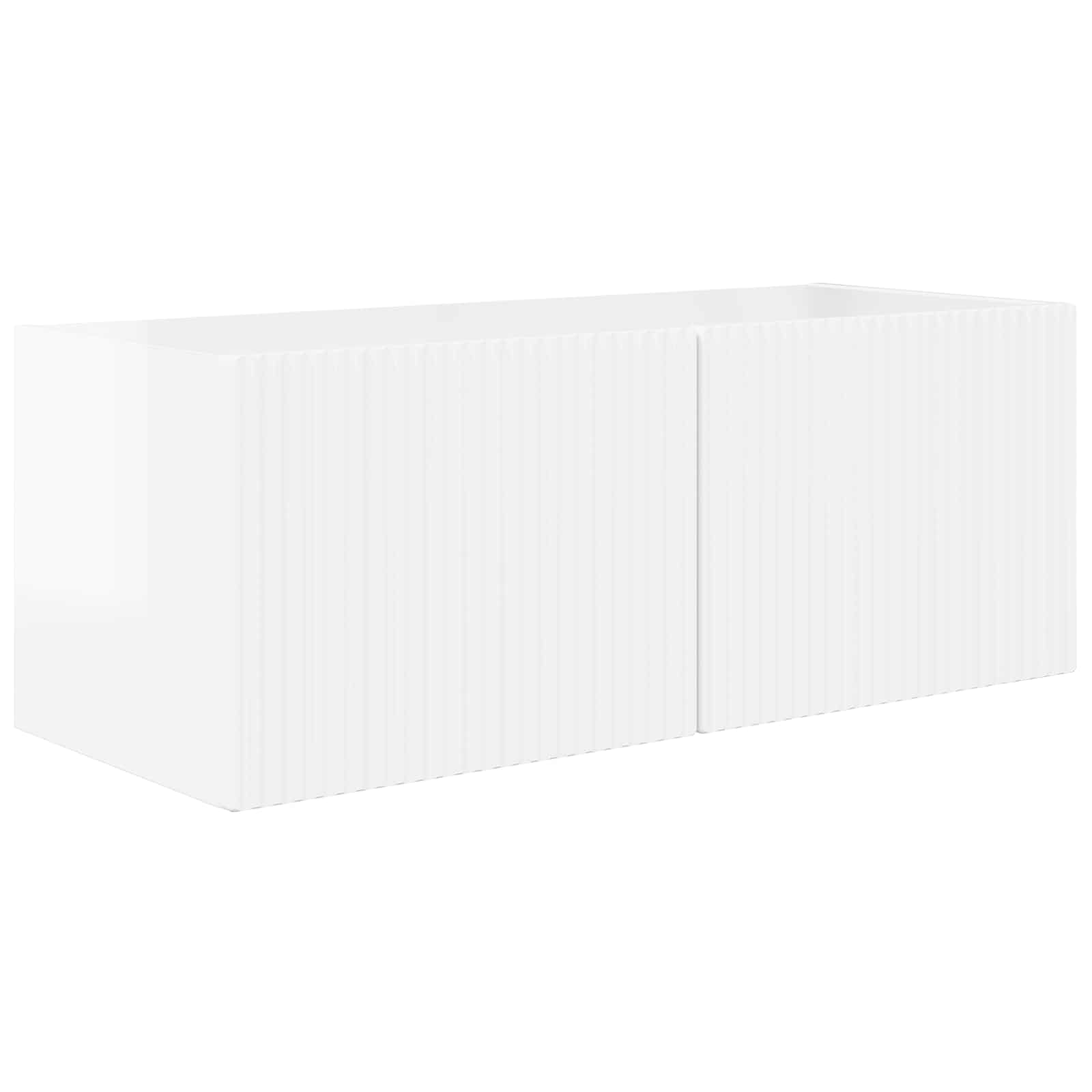 Set TV komoda Zidne 2 pcs Visoki sjaj bijela Konstruirano drvo