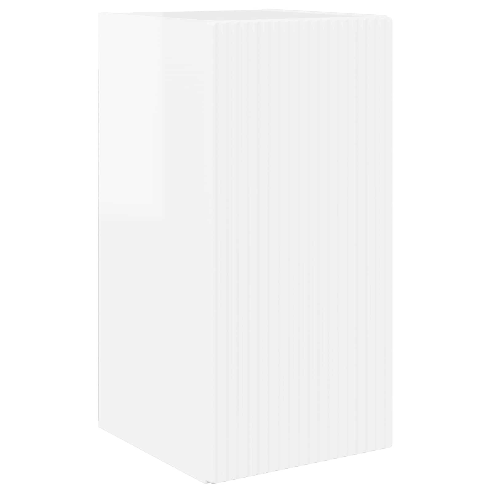 Set TV komoda Zidne 2 pcs Visoki sjaj bijela Konstruirano drvo