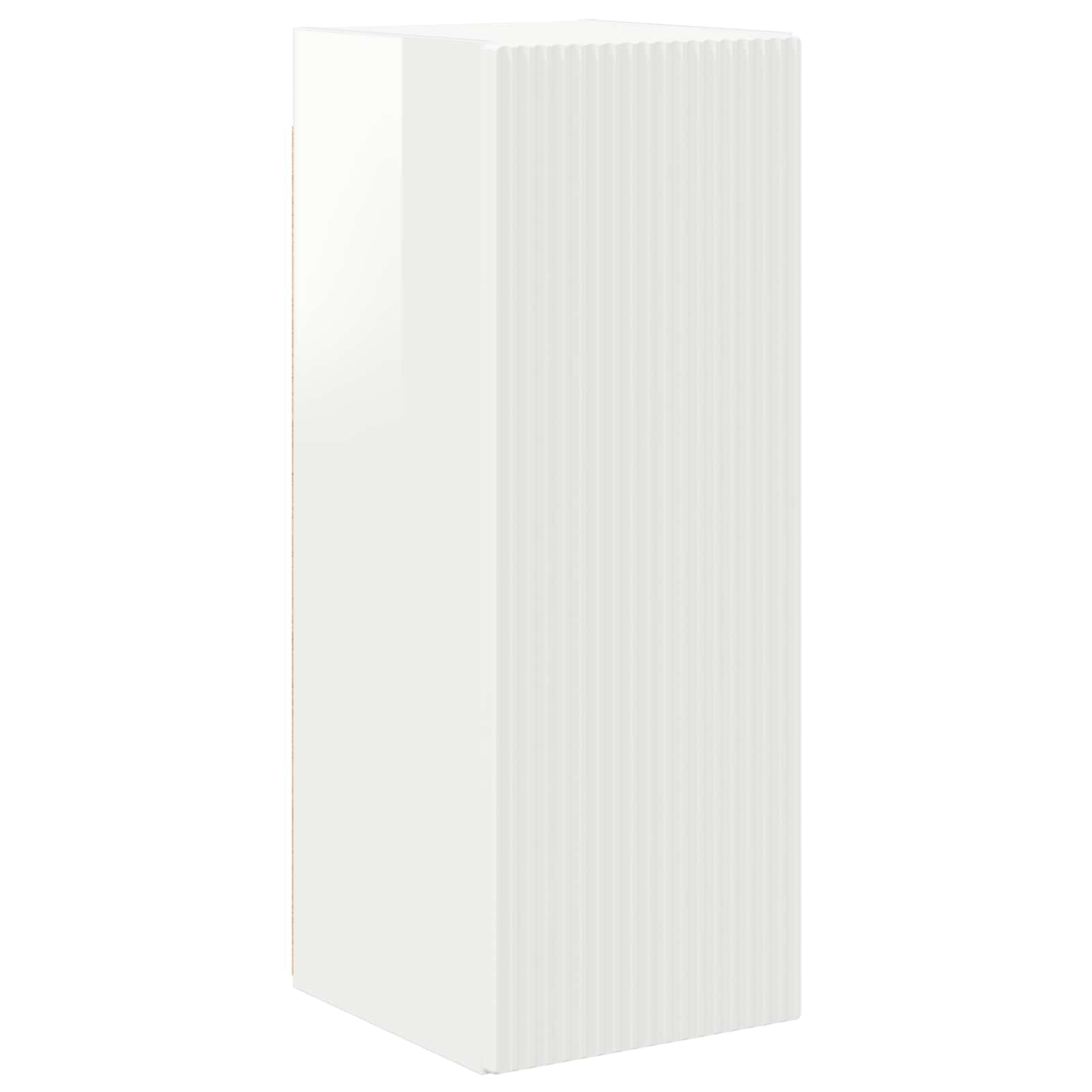 Set TV komoda Zidne 2 pcs Visoki sjaj bijela Konstruirano drvo