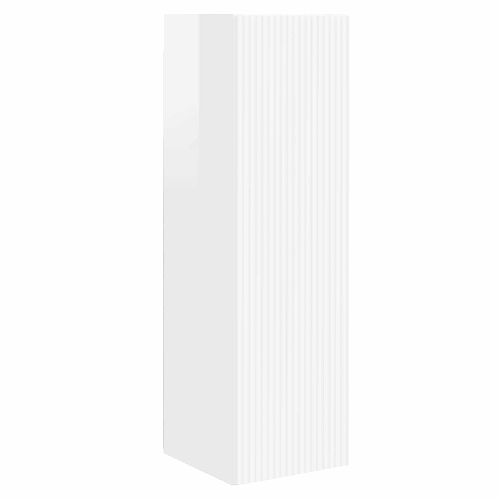 Set TV komoda Zidne 3 pcs Visoki sjaj bijela Konstruirano drvo