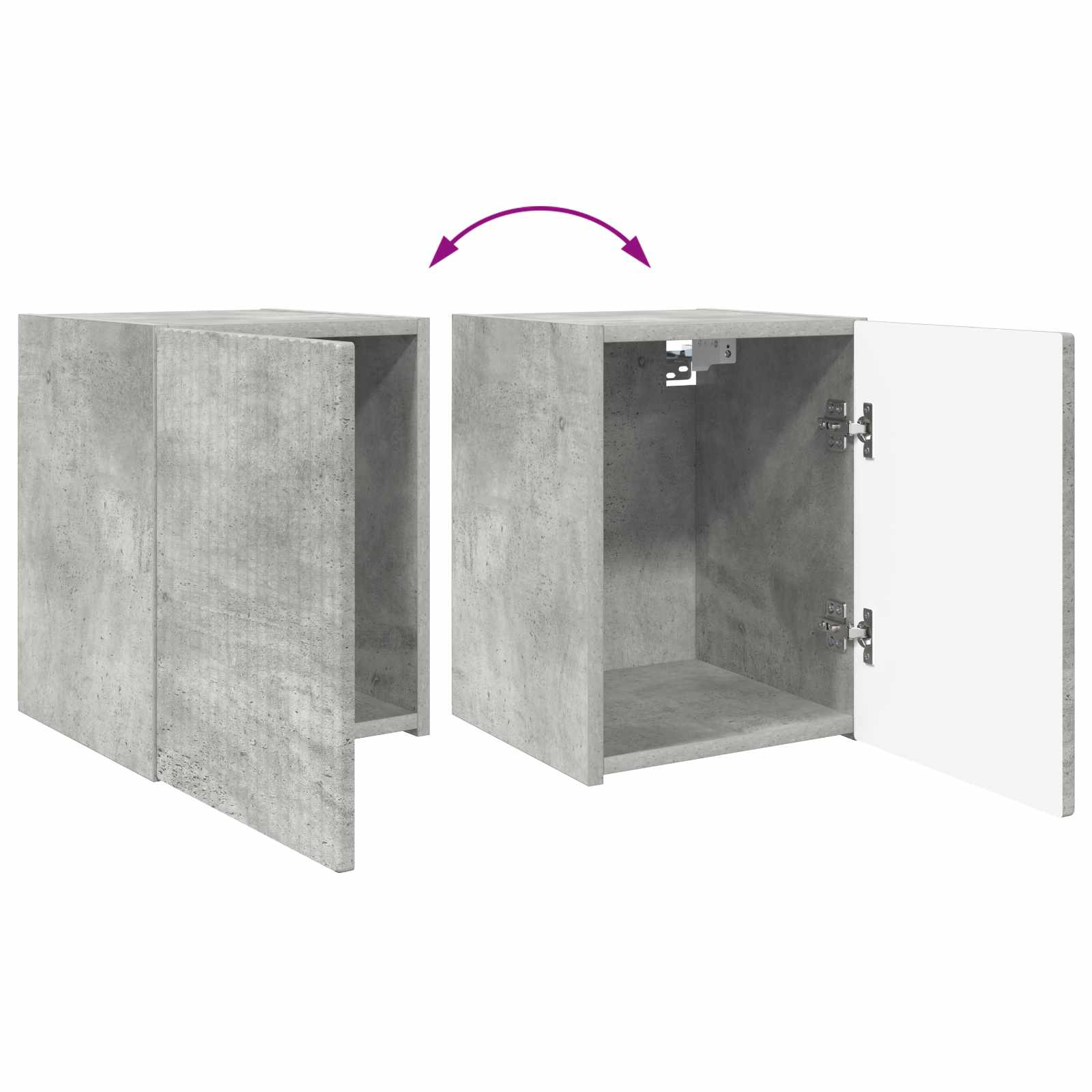 Set TV komoda Zidne 4 pcs Betonski sivi Konstruirano drvo