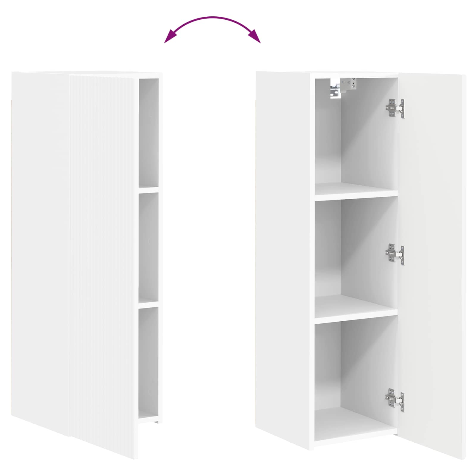 Set TV komoda Zidne 4 pcs Bijelo Konstruirano drvo