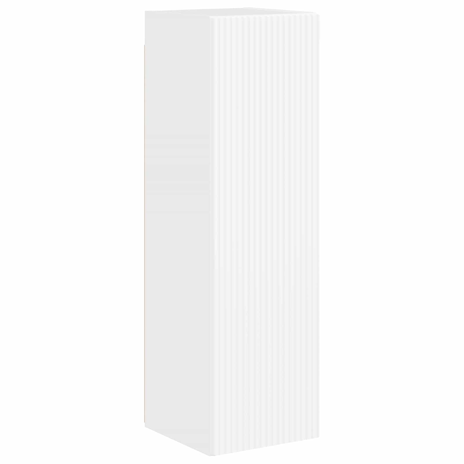 Set TV komoda Zidne 4 pcs Visoki sjaj bijela Konstruirano drvo