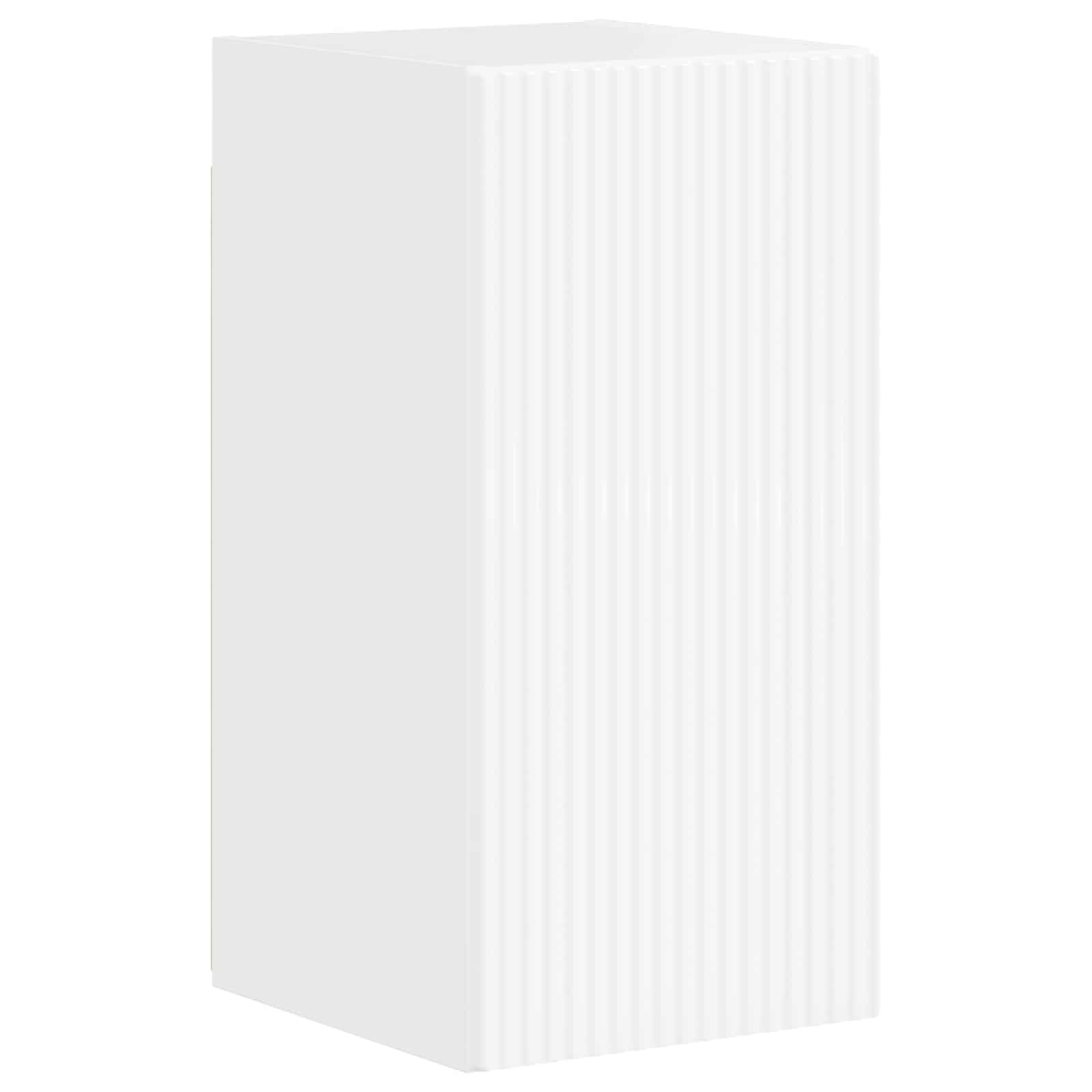 Set TV komoda Zidne 4 pcs Visoki sjaj bijela Konstruirano drvo