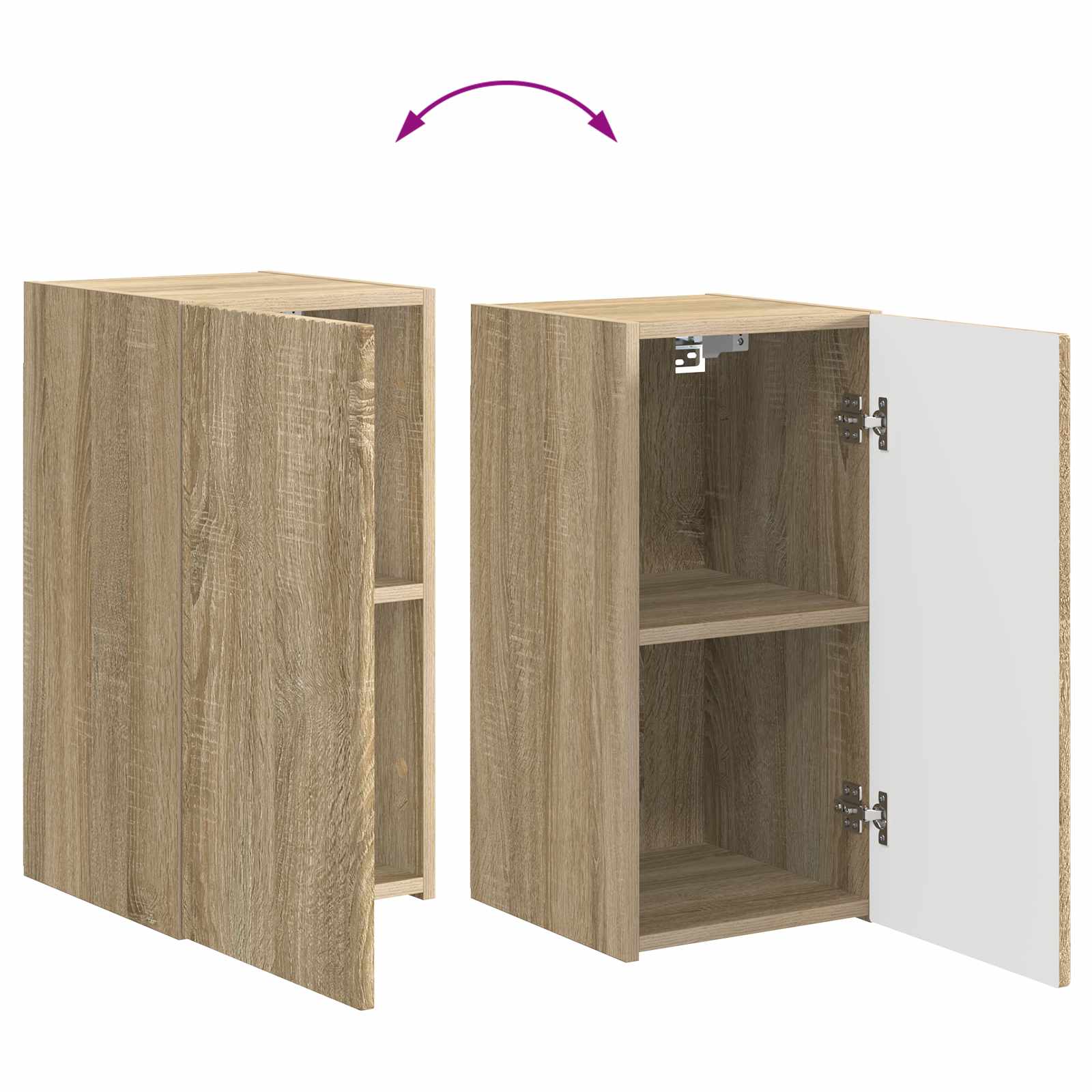 Set TV komoda Zidne 4 pcs Sonoma hrast Konstruirano drvo