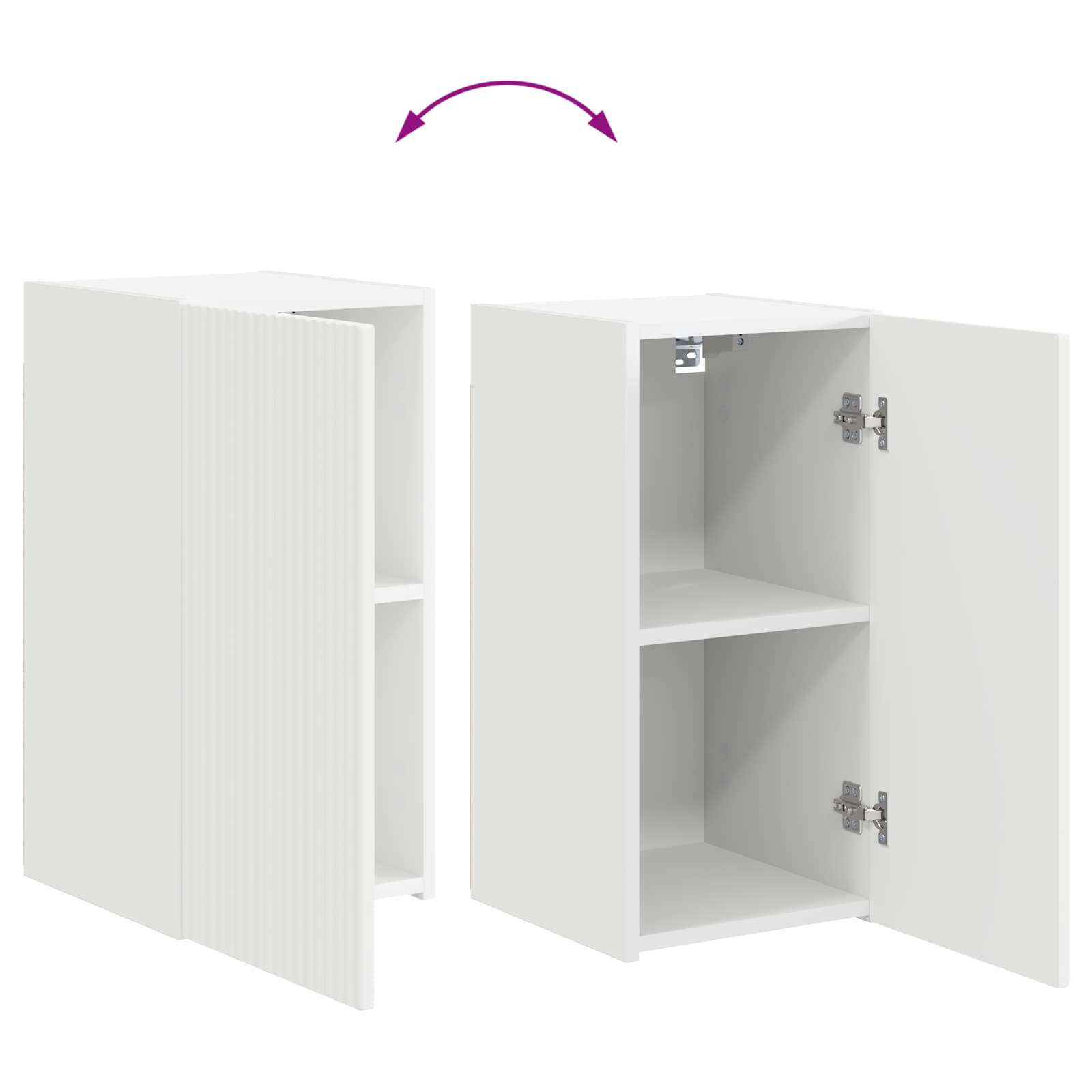 Set TV komoda Zidne 4 pcs Visoki sjaj bijela Konstruirano drvo