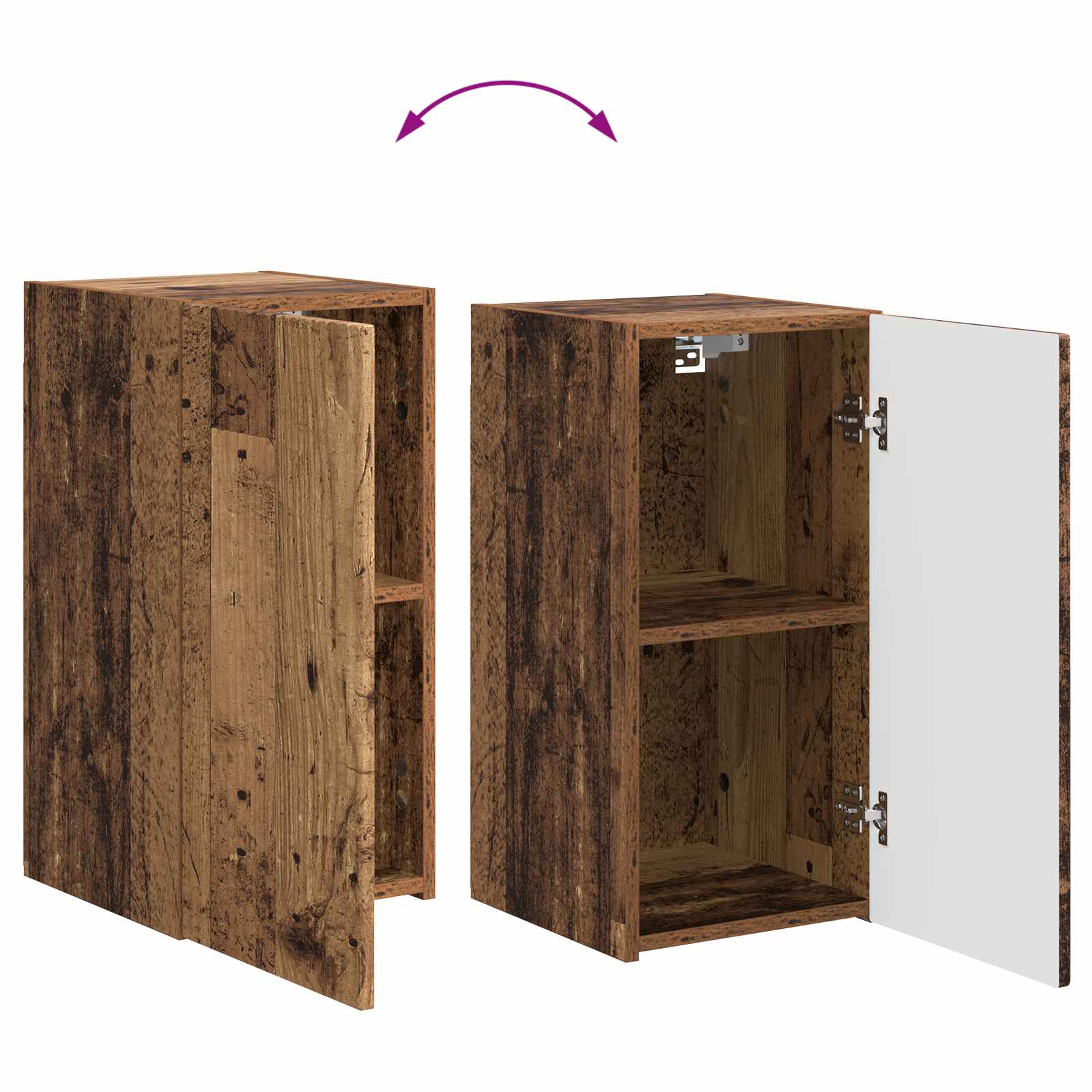 Set TV komoda Zidne 4 pcs Staro drvo Konstruirano drvo