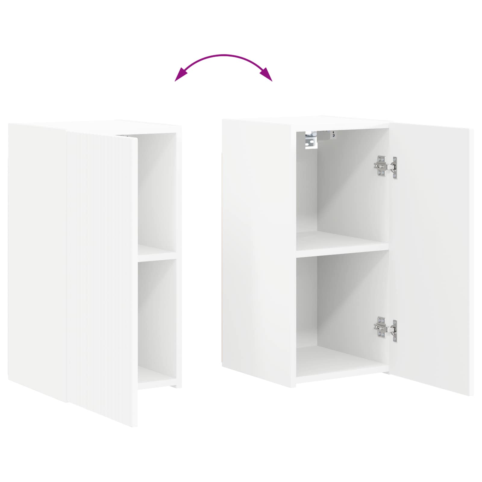 Set TV komoda Zidne 5 pcs Bijelo Konstruirano drvo