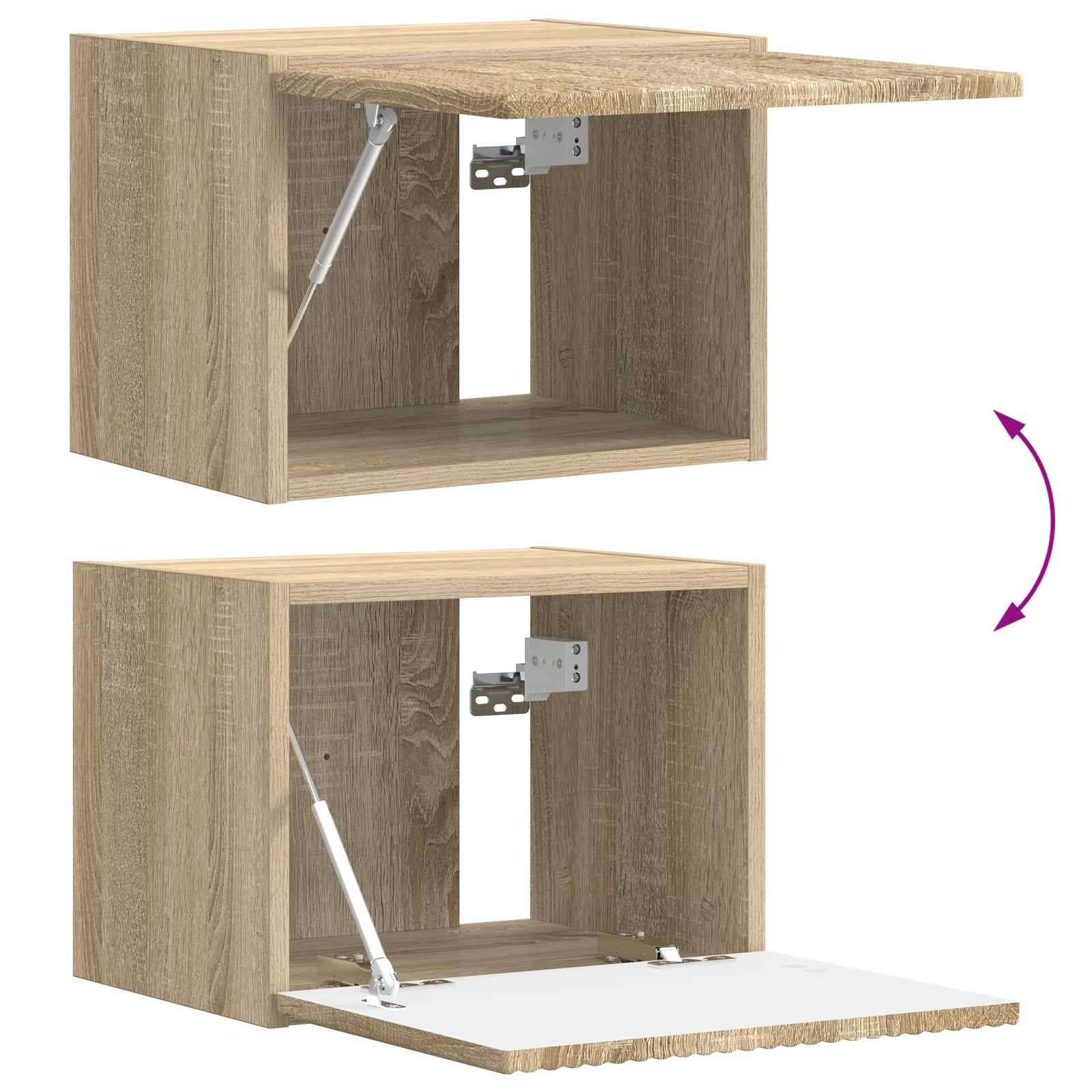 Set TV komoda Zidne 5 pcs Sonoma hrast Konstruirano drvo