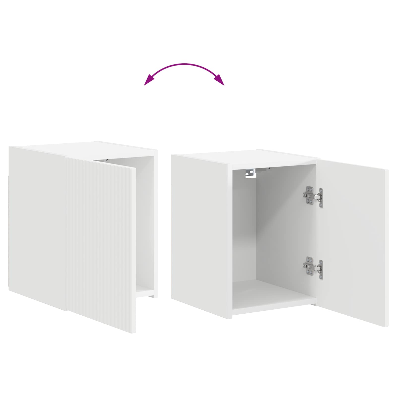 Set TV komoda 5 pcs Visoki sjaj bijela Konstruirano drvo