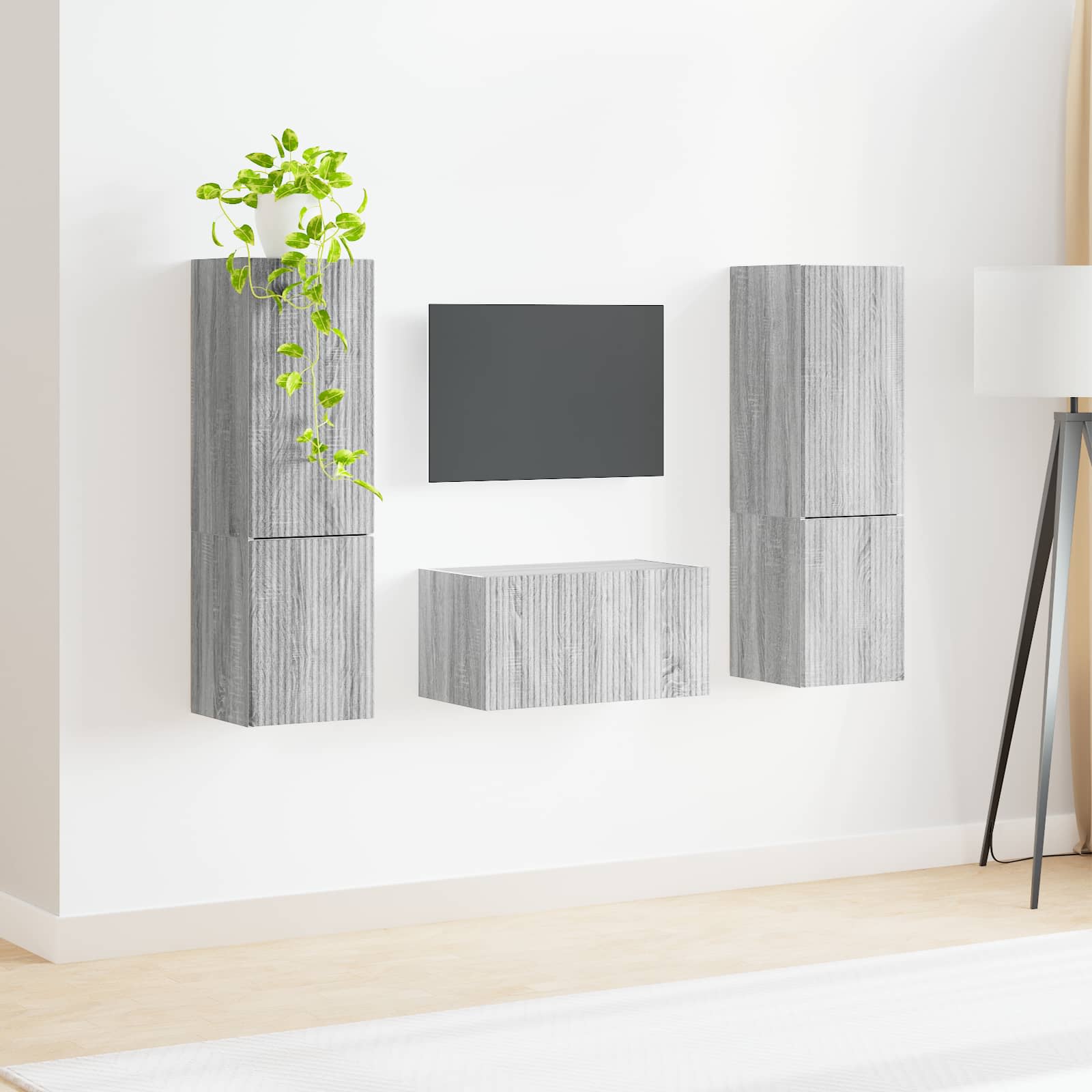 Set TV komoda 5 pcs Siva Sonoma Konstruirano drvo