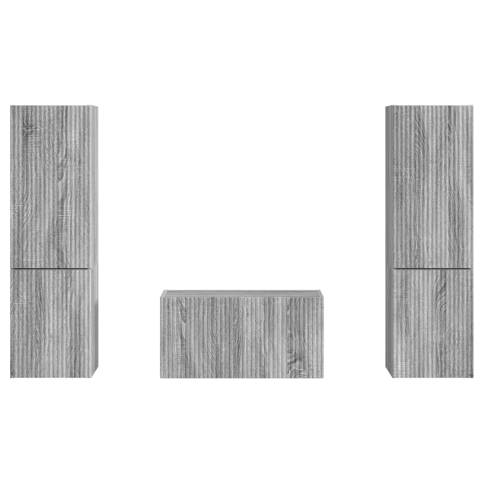 Set TV komoda 5 pcs Siva Sonoma Konstruirano drvo
