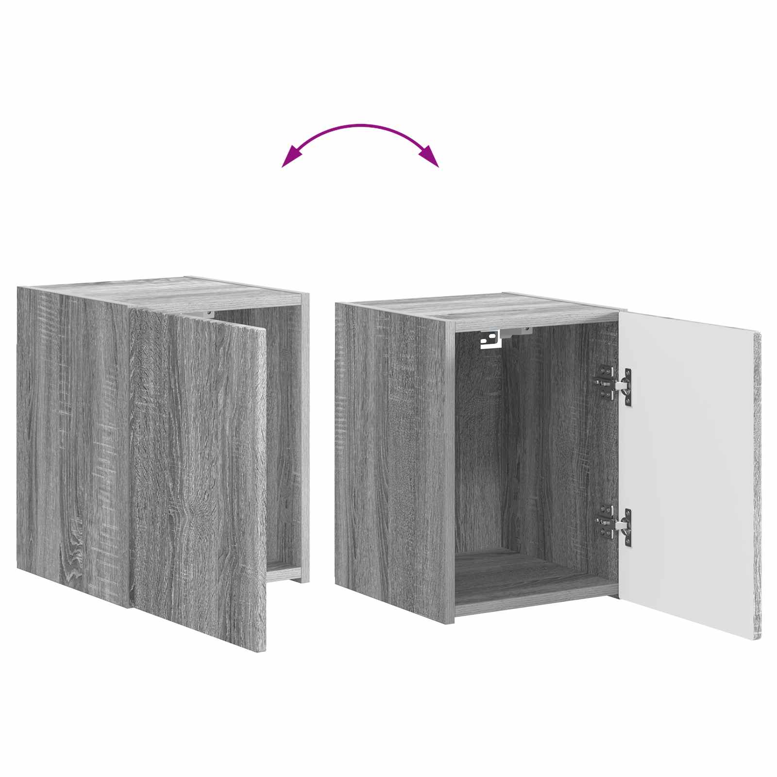 Set TV komoda 5 pcs Siva Sonoma Konstruirano drvo